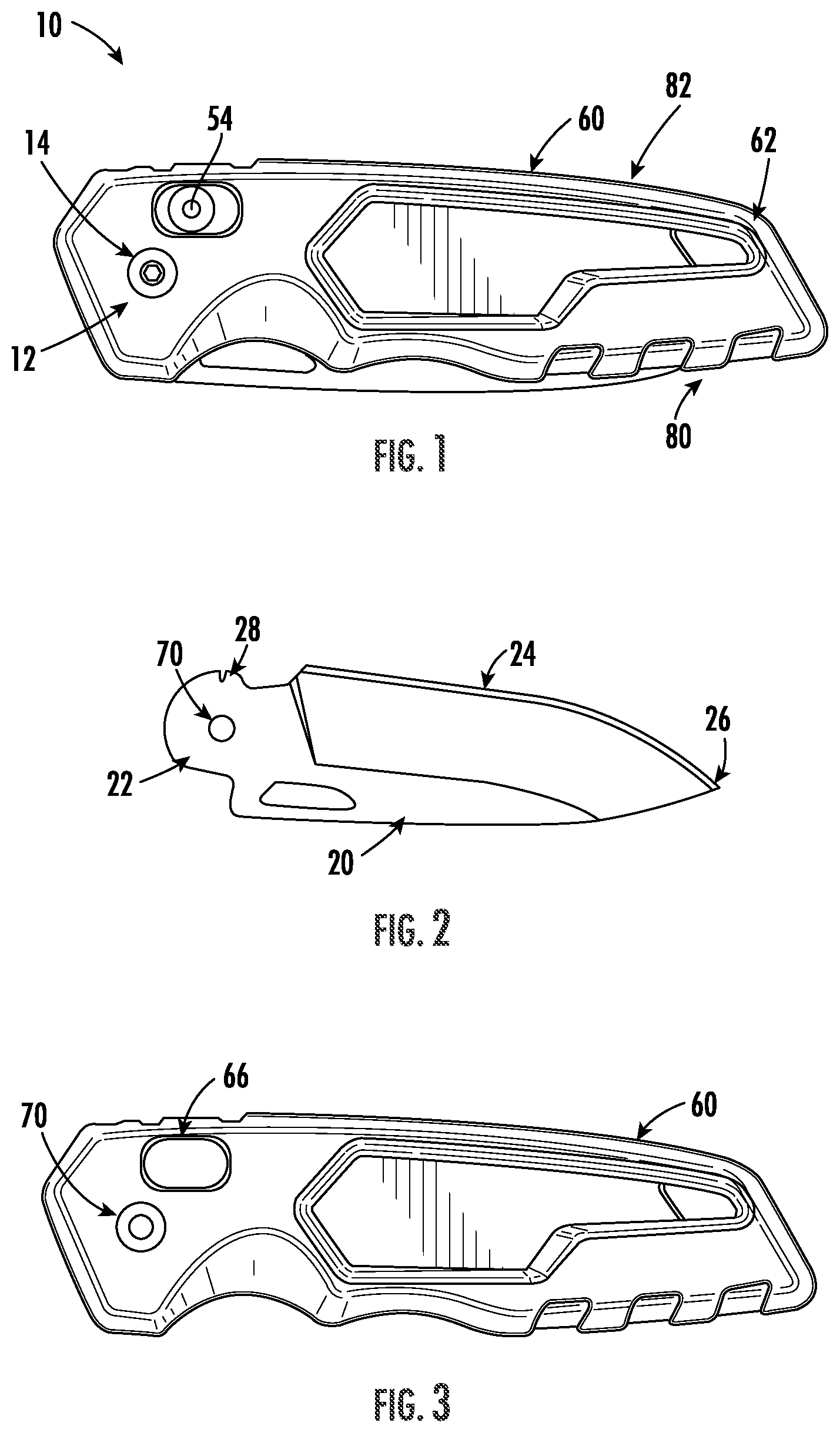 Patent US12304092 Figure 1 – Folding knife safety mechanism