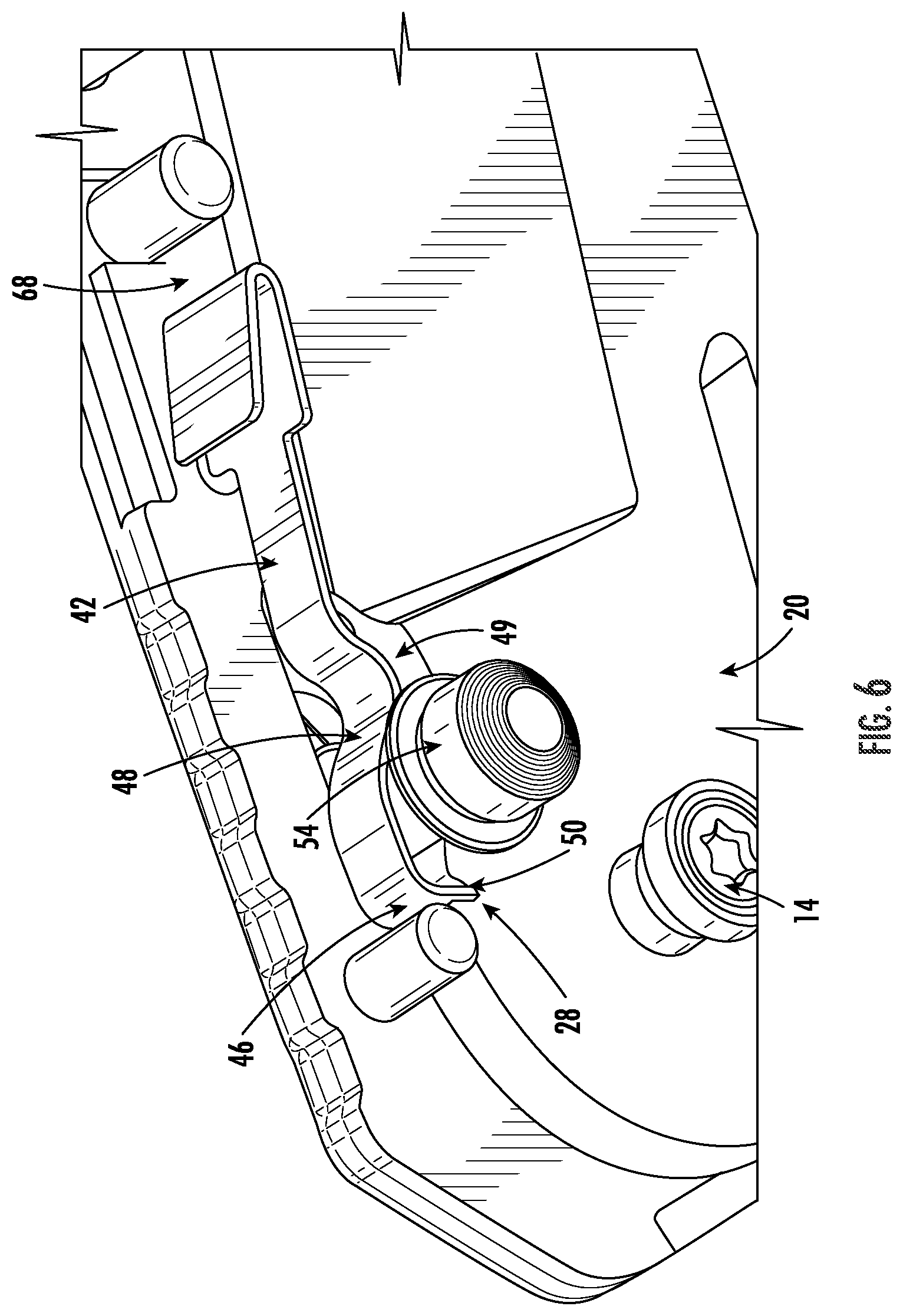 Patent US12304092 Figure 3 – Folding knife safety mechanism