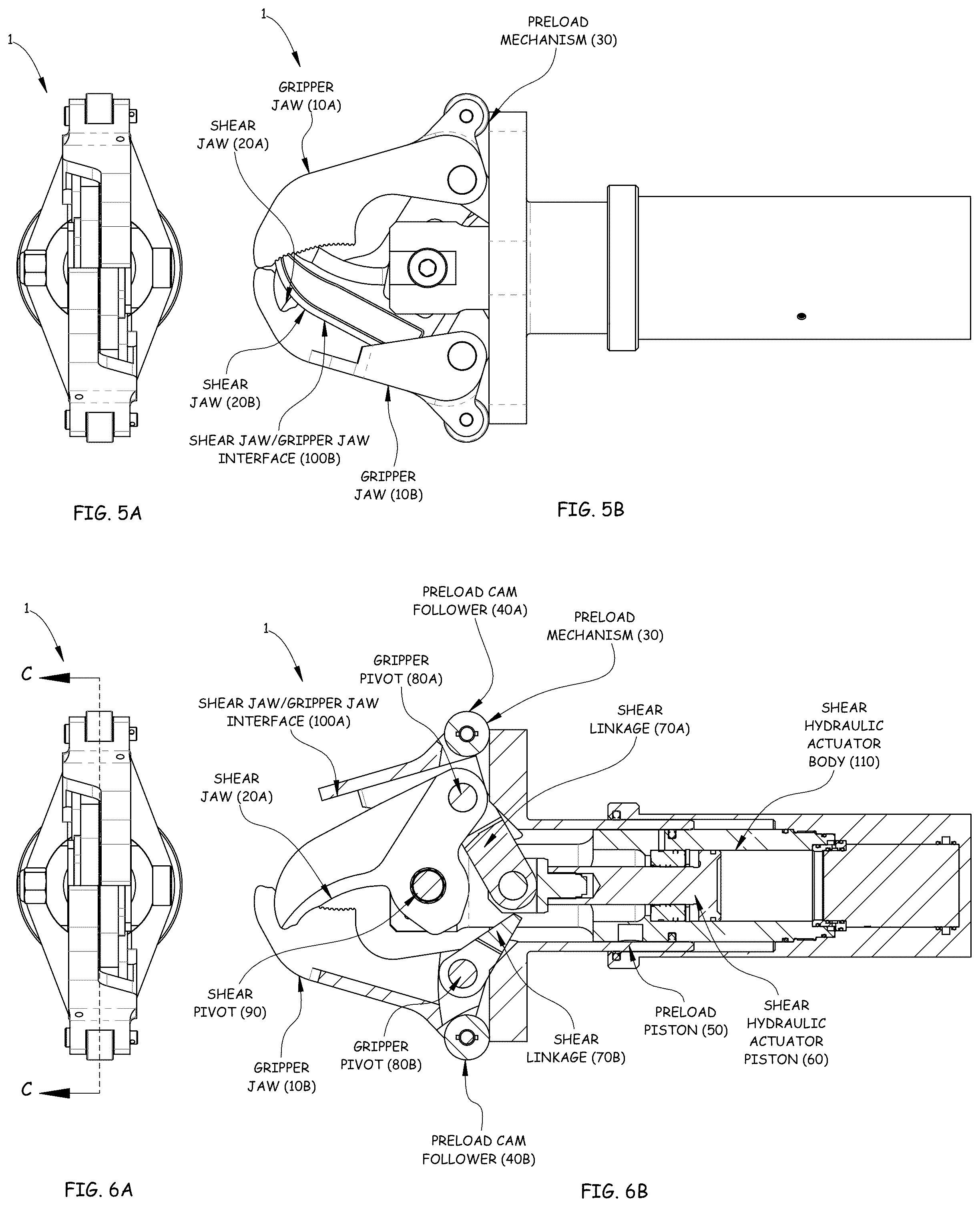 Patent US12304100 Figure 3 – Shear and grip device, system and method