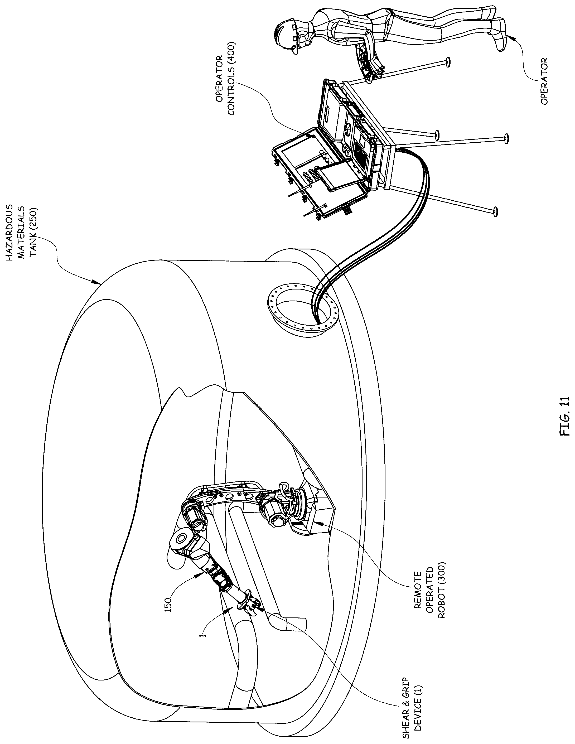 Patent US12304100 Figure 8 – Shear and grip device, system and method
