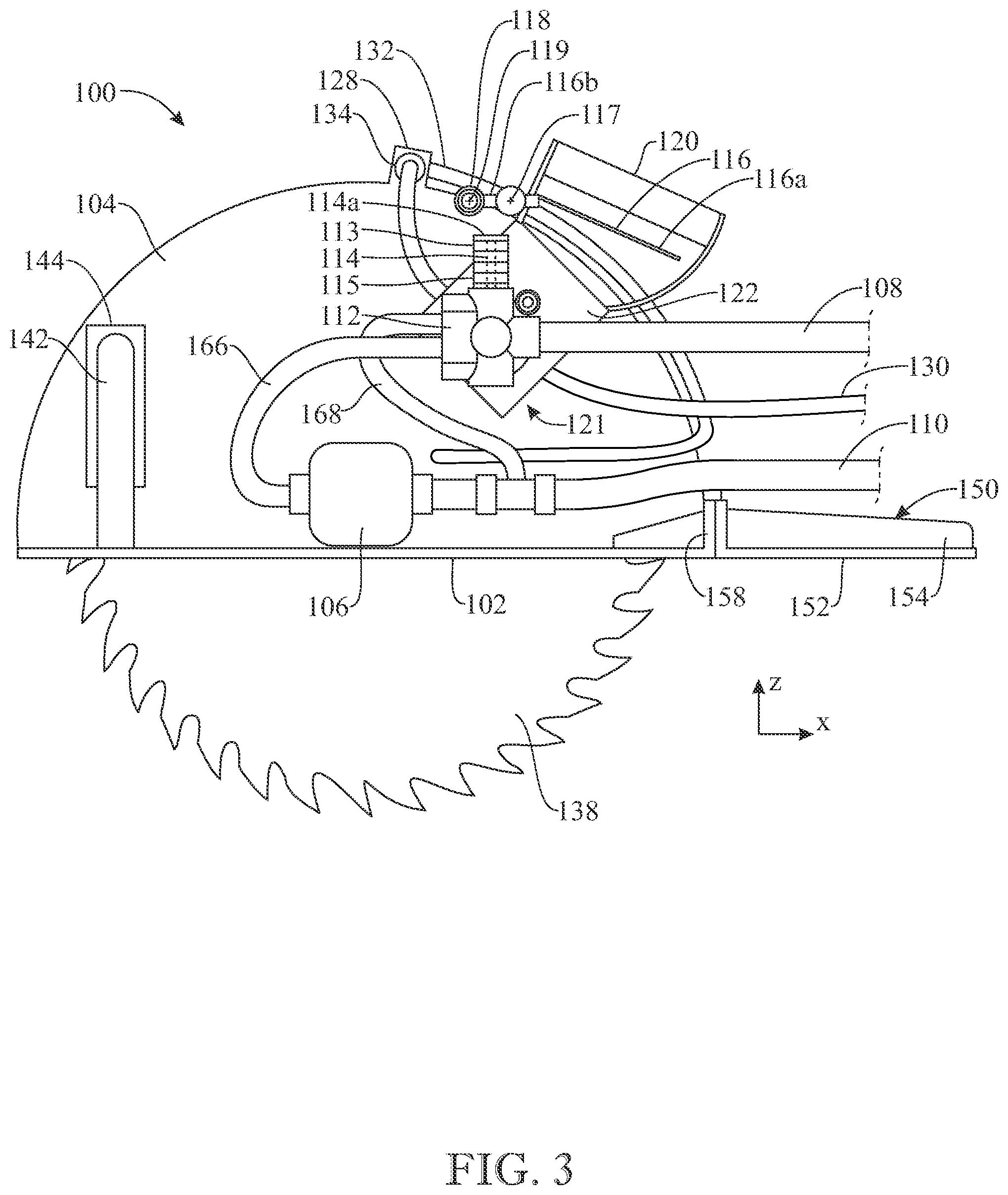 Patent US12304108 Figure 3 – Handheld hydraulic-powered concrete-cutting handsaw