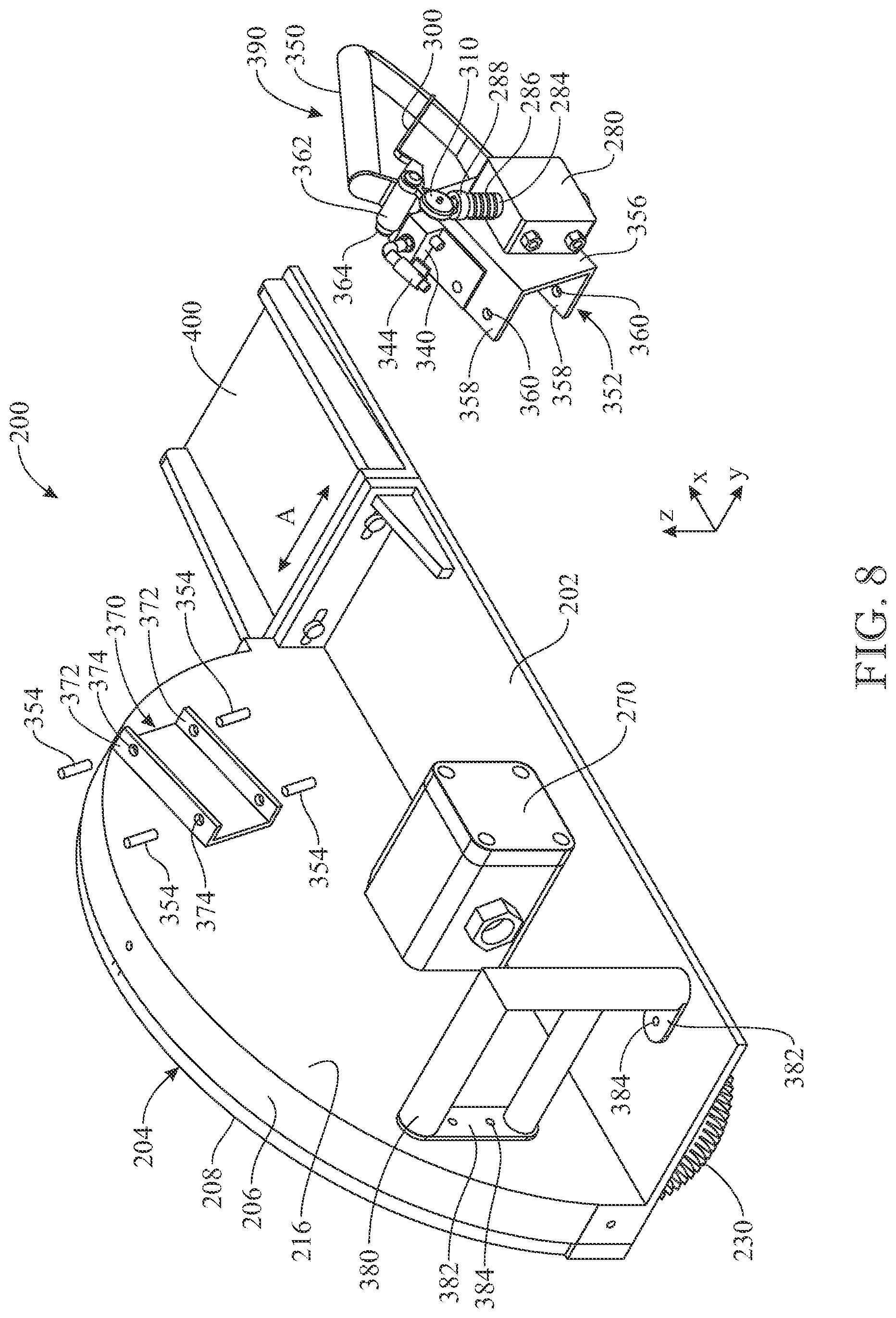 Patent US12304108 Figure 8 – Handheld hydraulic-powered concrete-cutting handsaw