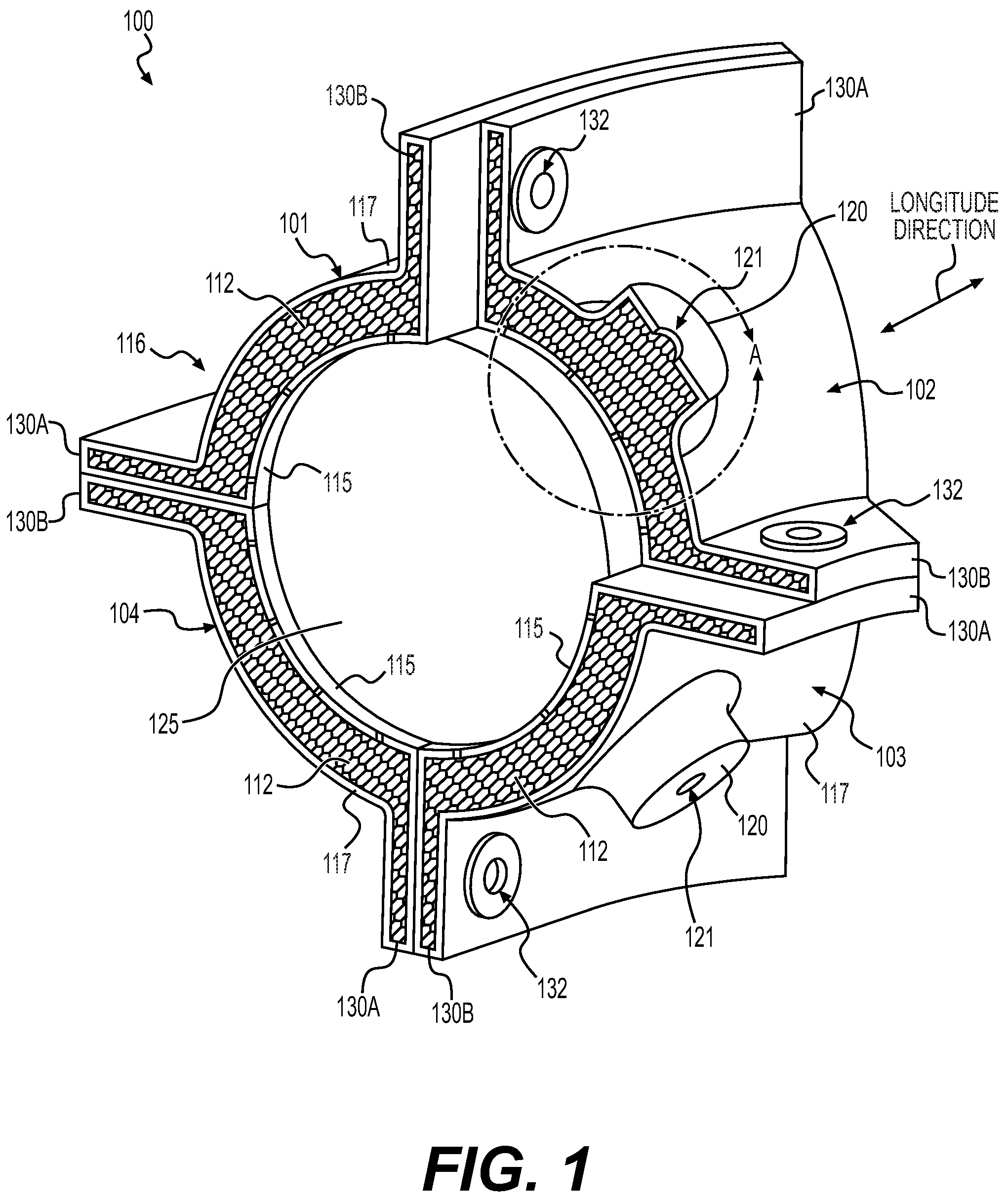 Patent US12304115 Figure 1 – Tooling method for molding composite ducts