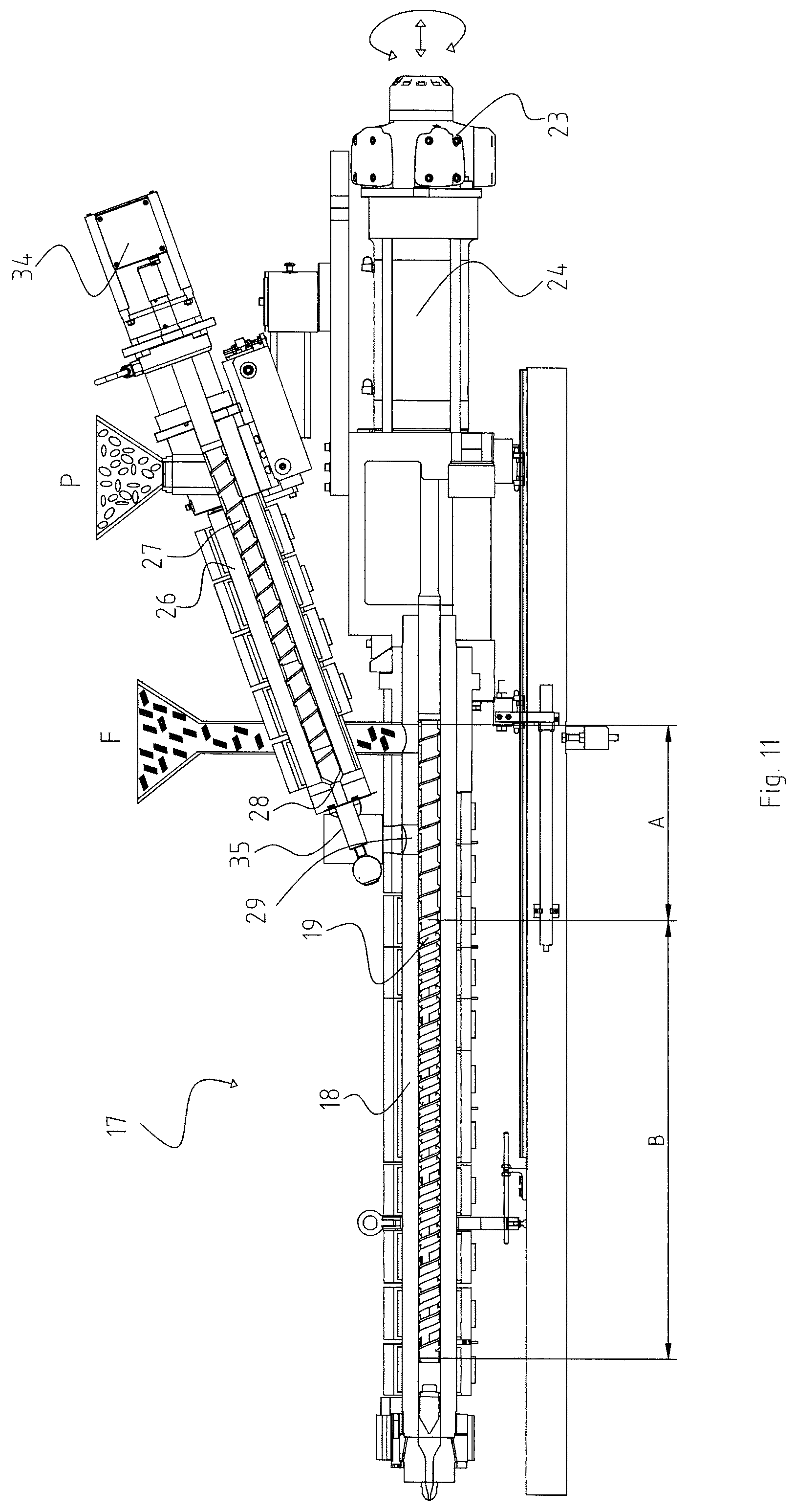 Patent US12304125 Figure 7 – Plasticizing unit