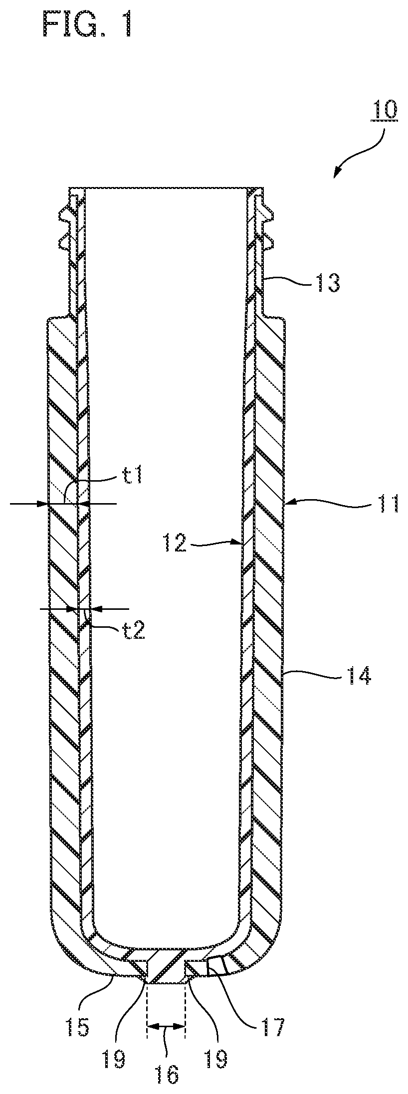 Patent US12304131 Figure 1 – Manufacturing method and manufacturing apparatus for delamination container