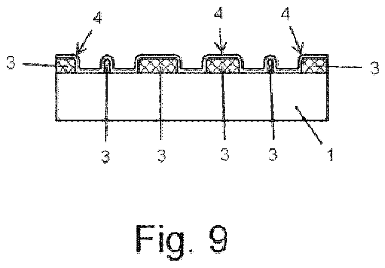 Patent US12304136 Figure 5 – Method for producing a three-dimensional structure on a surface of a flat substrate, resulting substrate, and device for producing the substrate according to the method