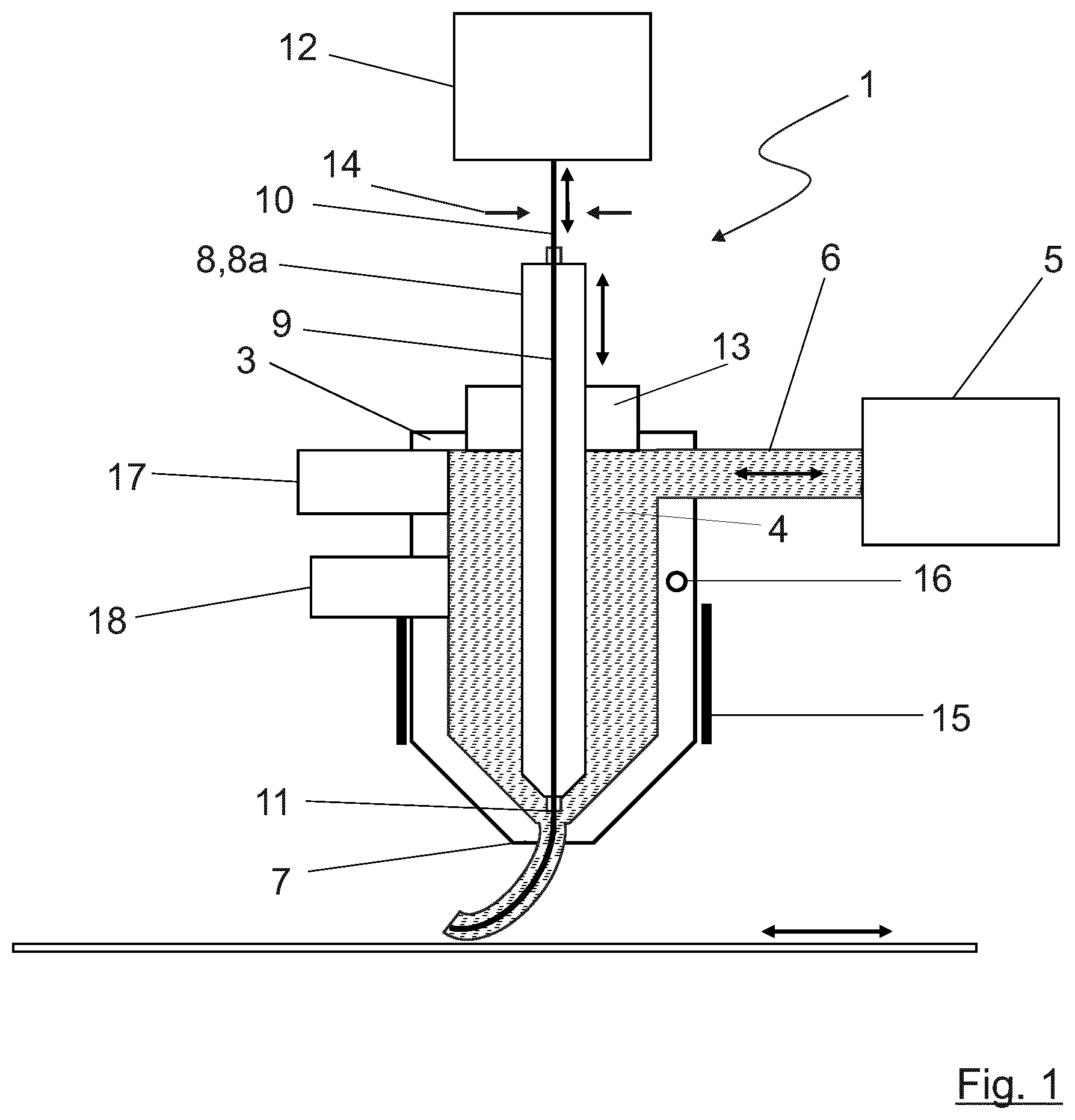 Patent US12304144 Figure 1 – Apparatus and method for producing three-dimensional objects