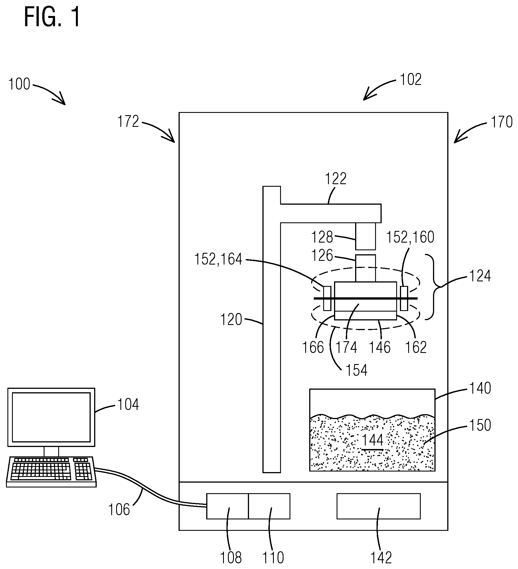 Patent US12304145 Figure 1 – Magnetic stereolithography print head, stereolithography printer, and method of stereolithography printing