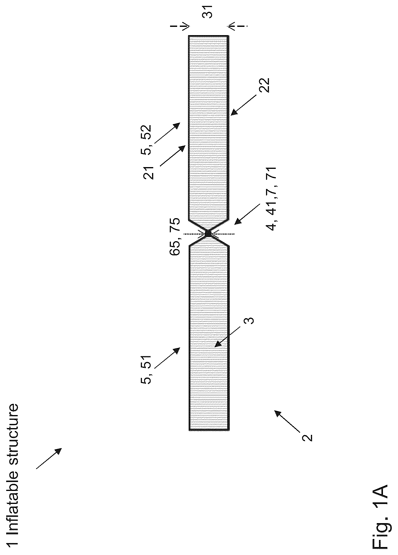 Patent US12304154 Figure 1 – Foldable inflatable structure