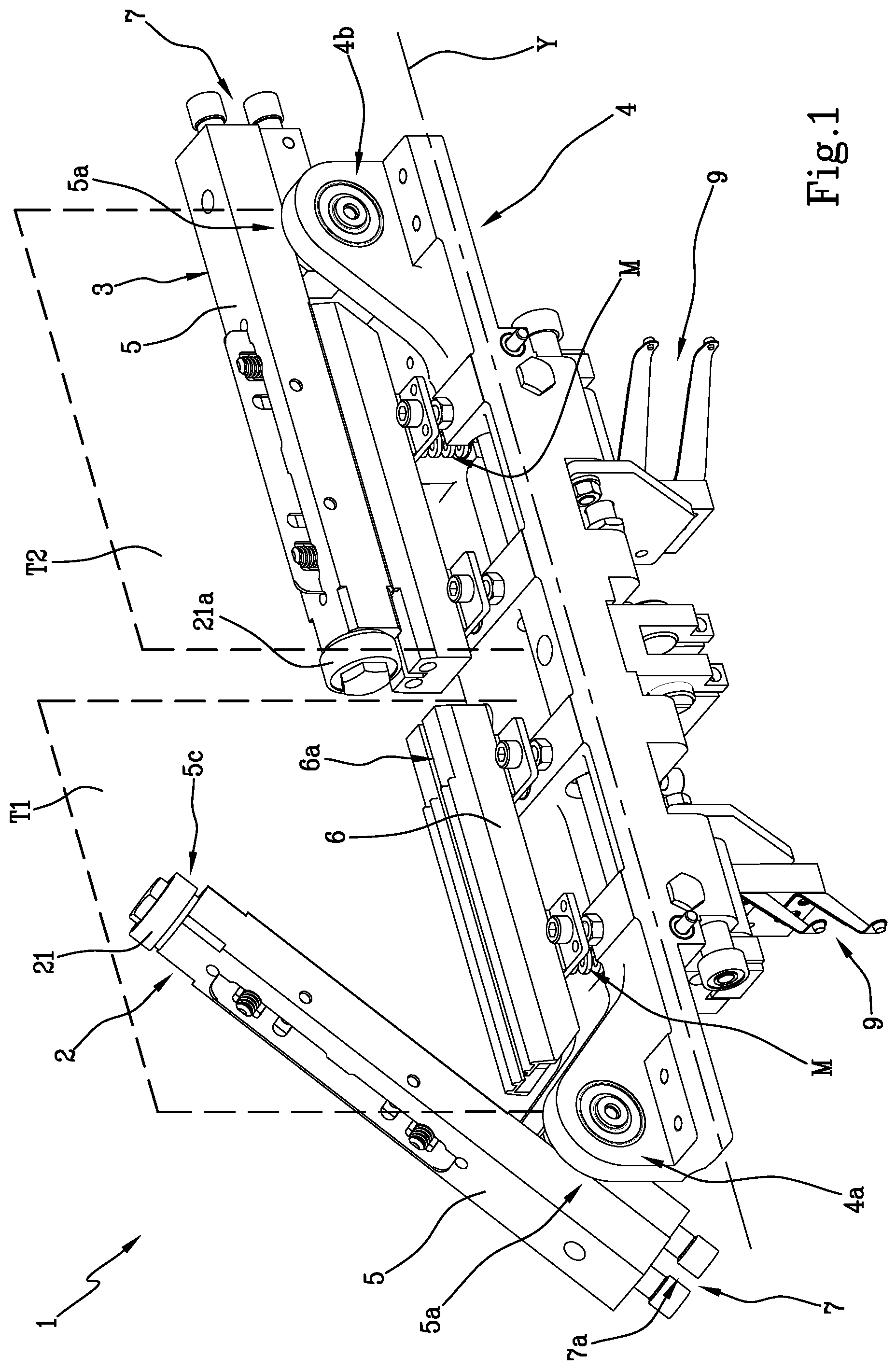 Patent US12304156 — Welding device for making and hermetically sealing at least one package containing a product — Figure 1