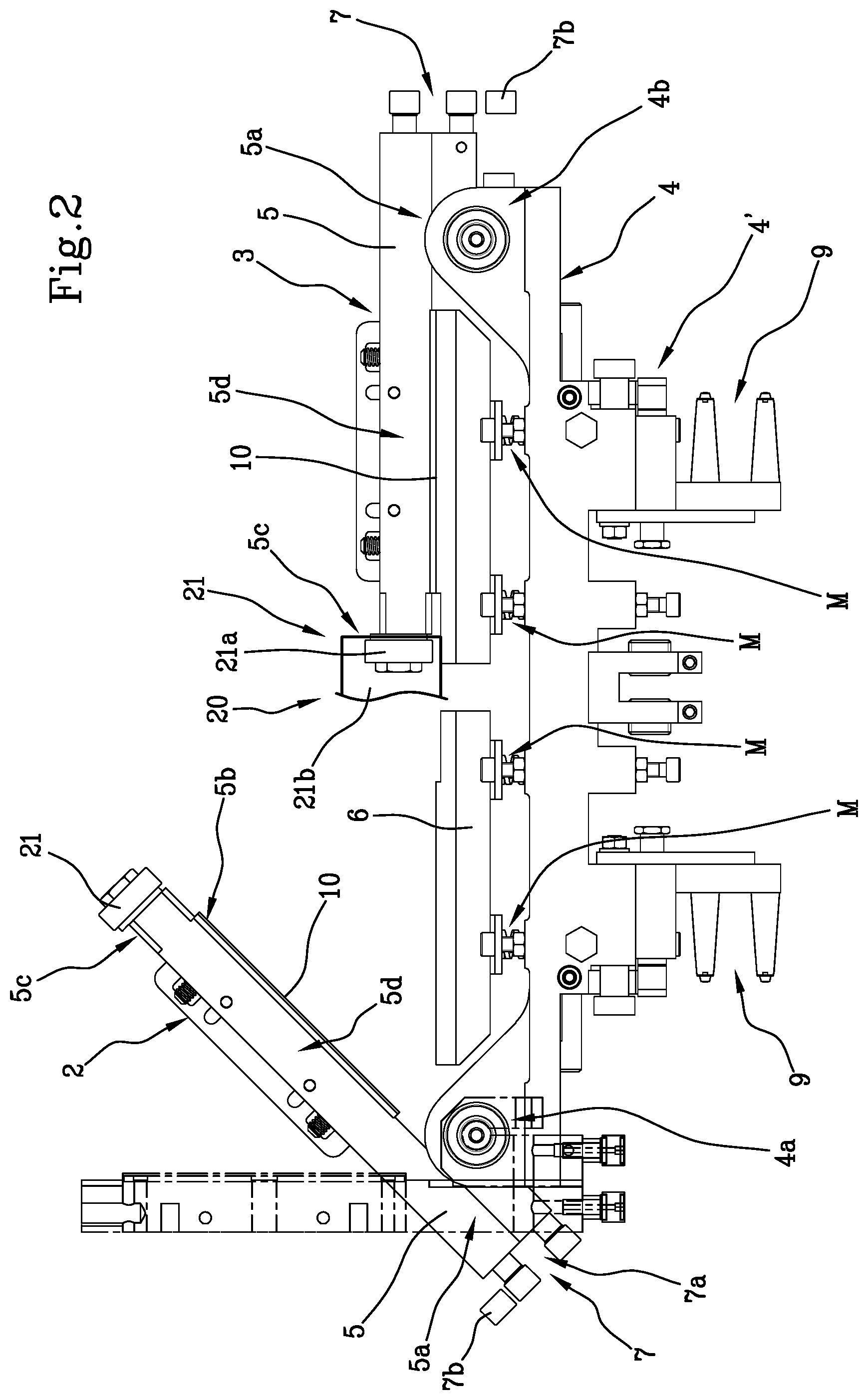 Patent US12304156 Figure 2 – Welding device for making and hermetically sealing at least one package containing a product