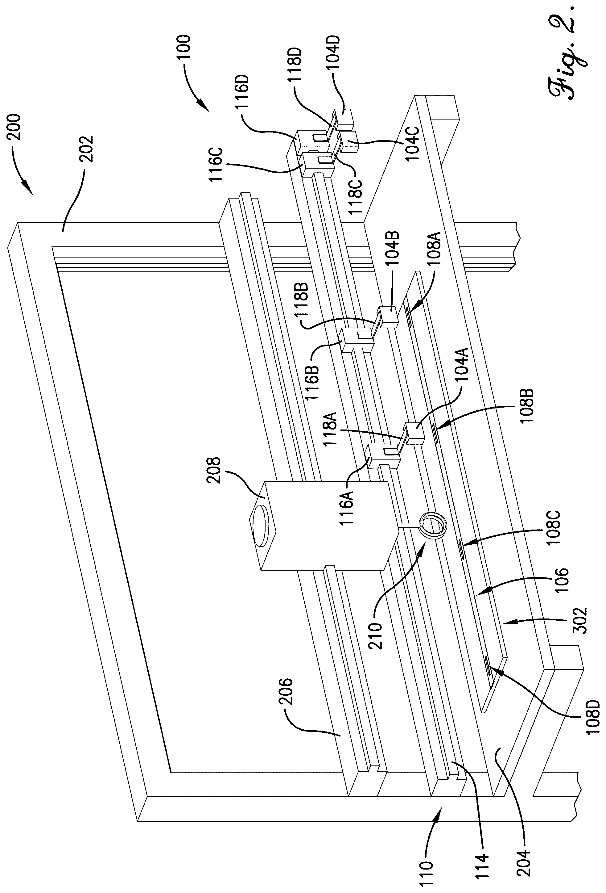 Patent US12304157 Figure 2 – In-situ monitoring and control of induction welding of thermoplastic composites using amorphous or nanocrystalline microwire temperature sensors and self-centering antennae rail system