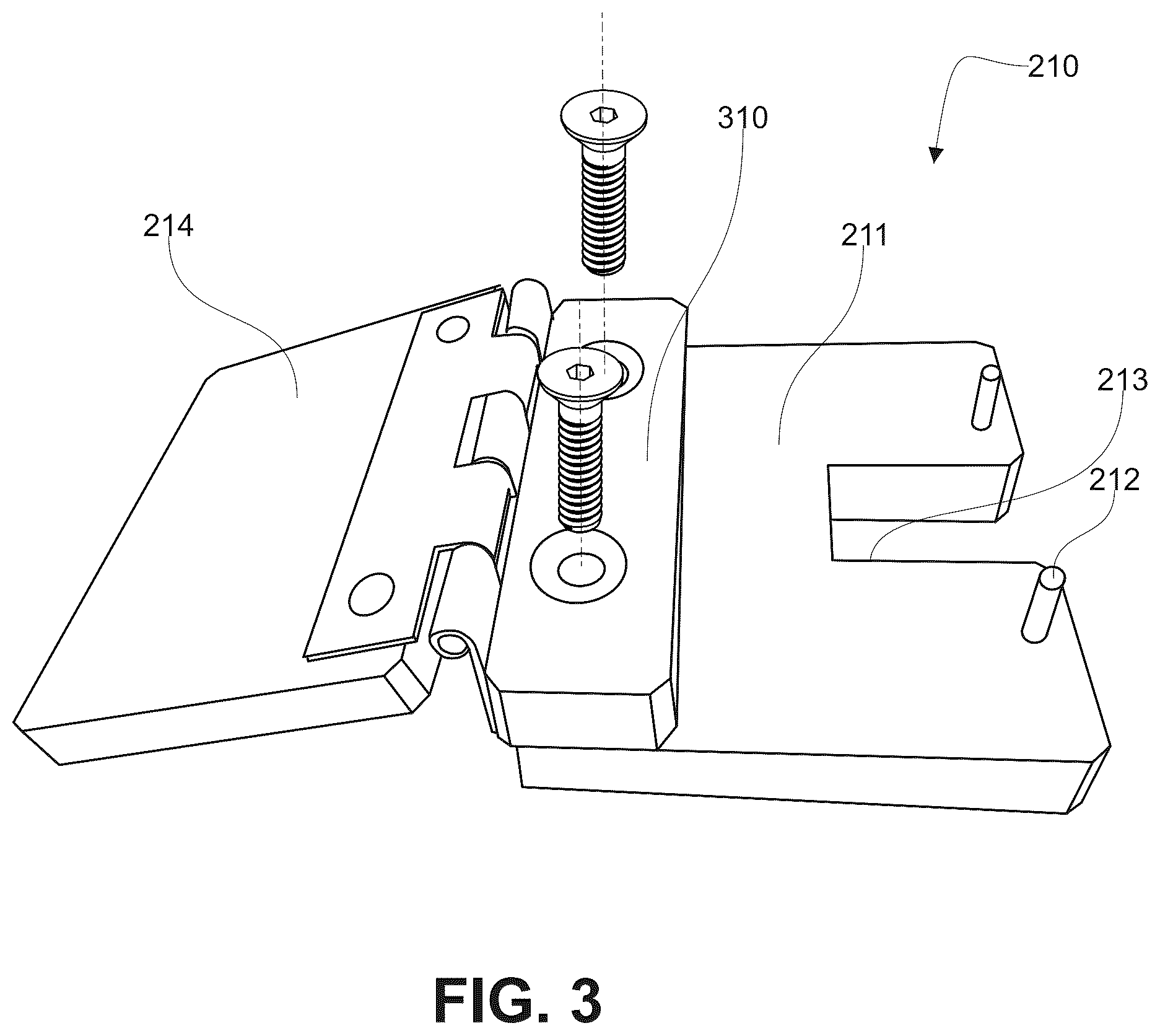 Patent US12304163 Figure 3 – System for stamping a thick thermoplastic composite blank