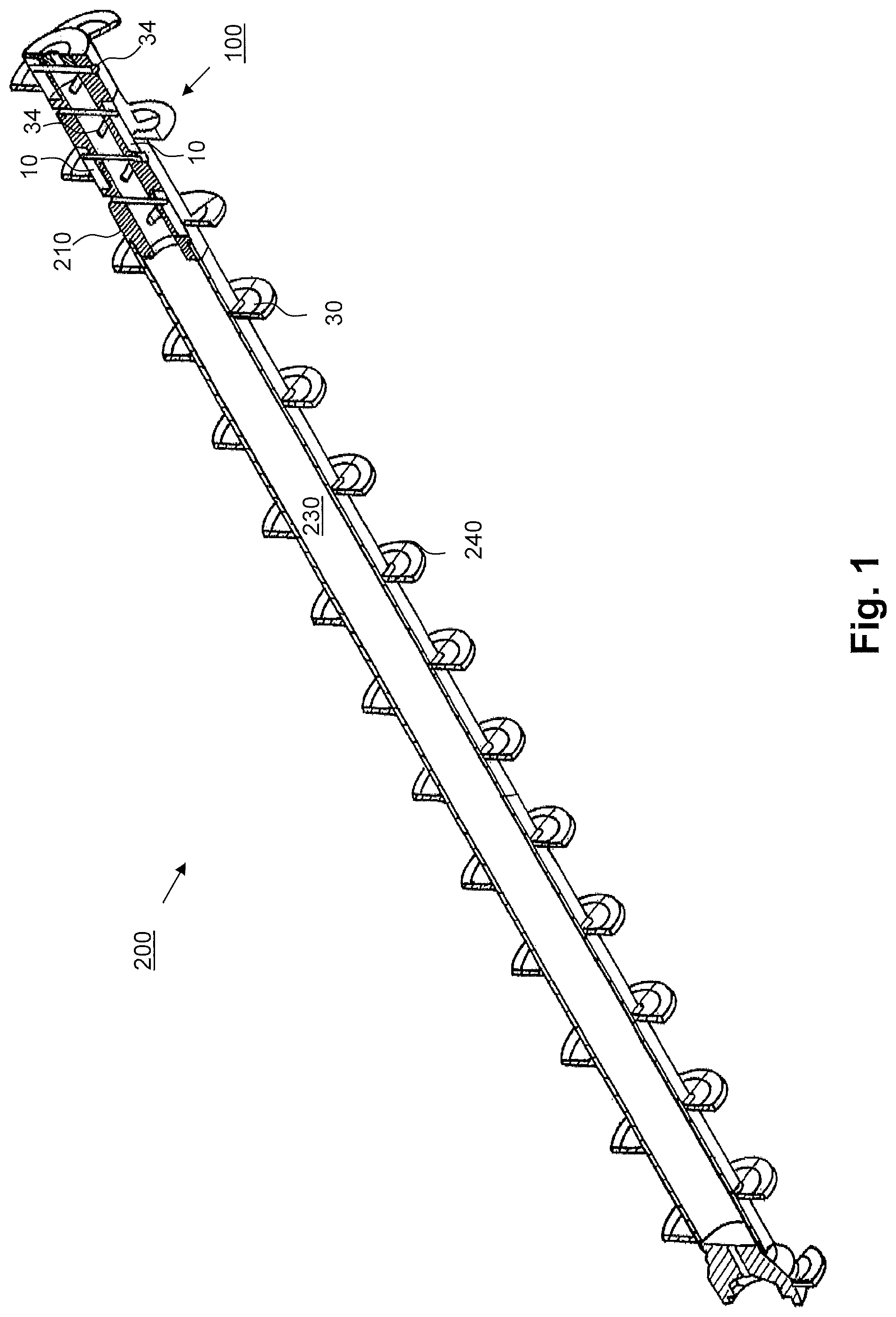 Patent US12304167 Figure 1 – Helical screw conveyor unit, worm shaft, worm extruder, and method for providing a worm shaft
