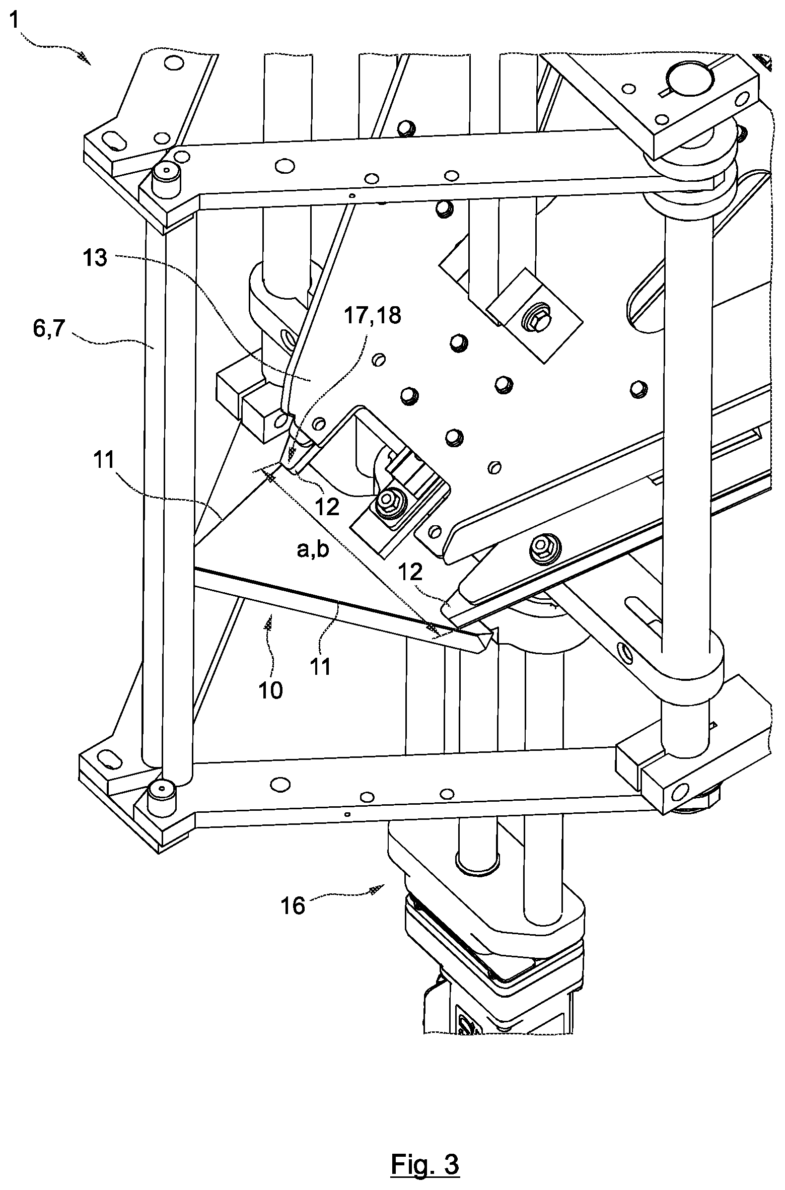 Patent US12304169 Figure 3 – Folding wedge device for a bag packaging machine