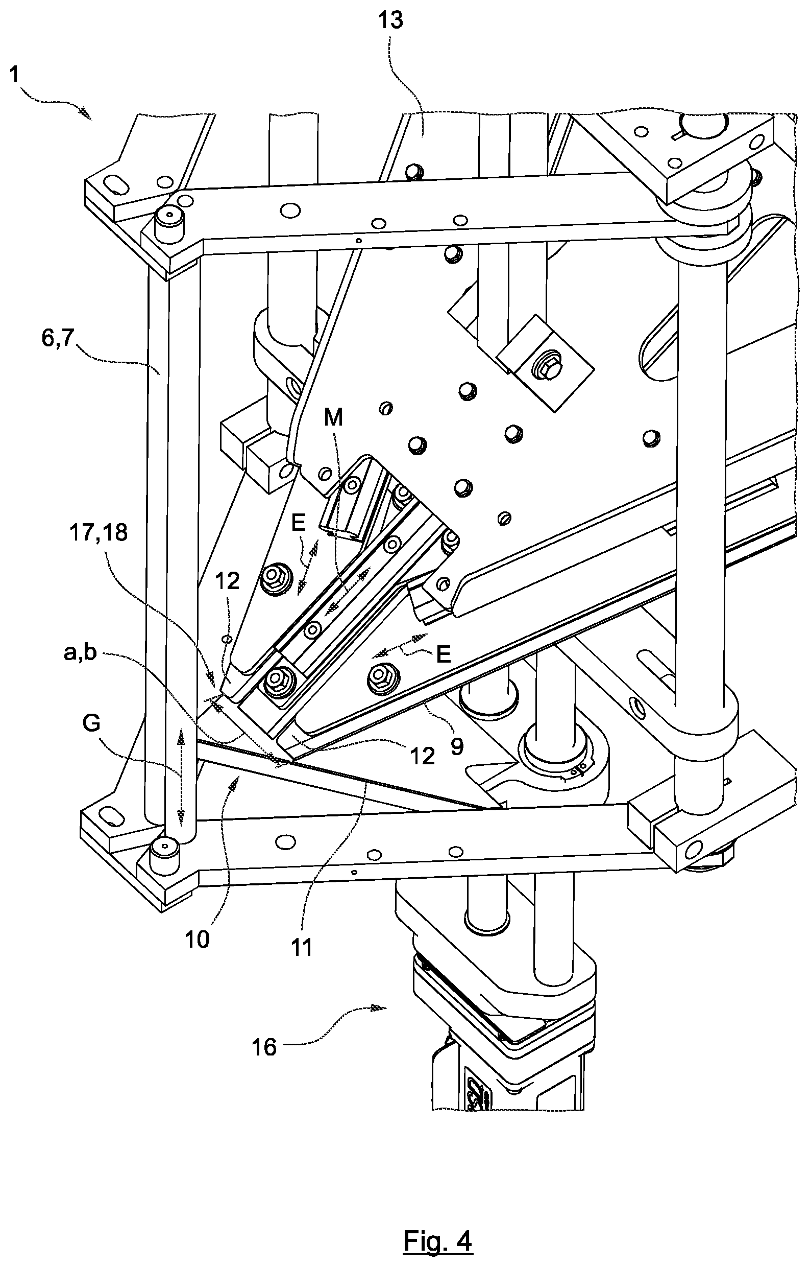 Patent US12304169 Figure 4 – Folding wedge device for a bag packaging machine