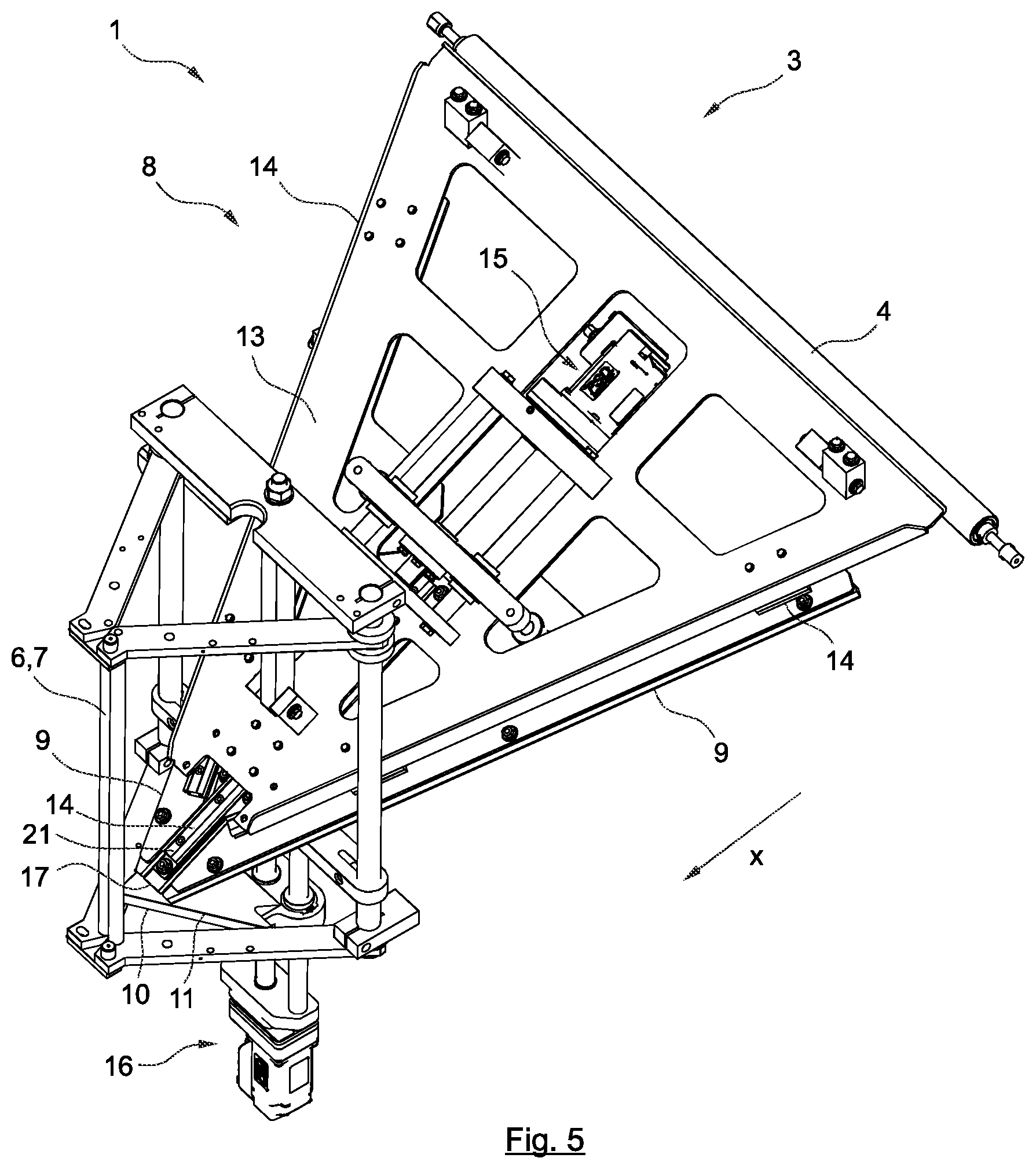 Patent US12304169 Figure 5 – Folding wedge device for a bag packaging machine