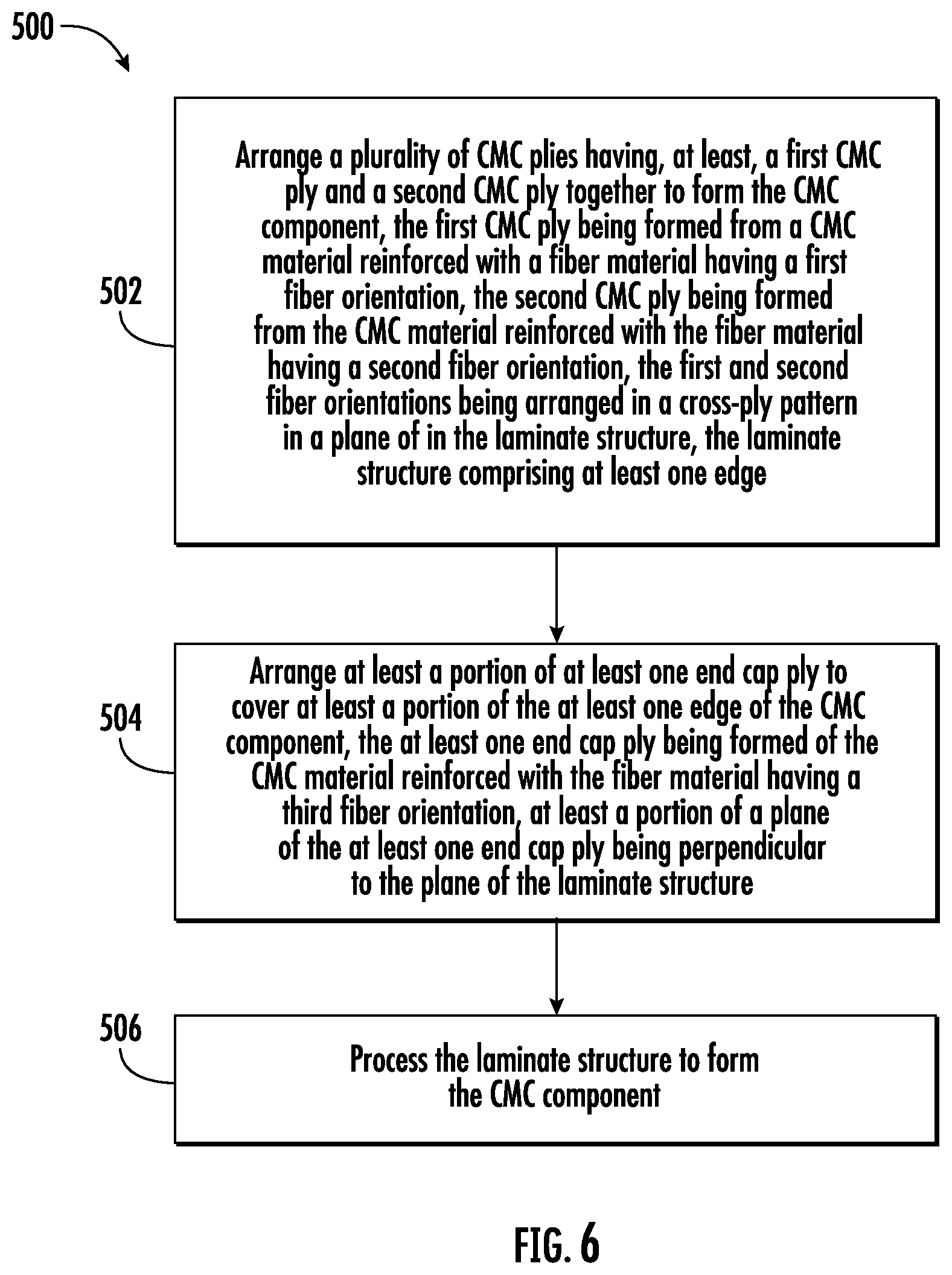 Patent US12304177 Figure 7 – Ceramic matrix composite (CMC) component resistant to edge cracks