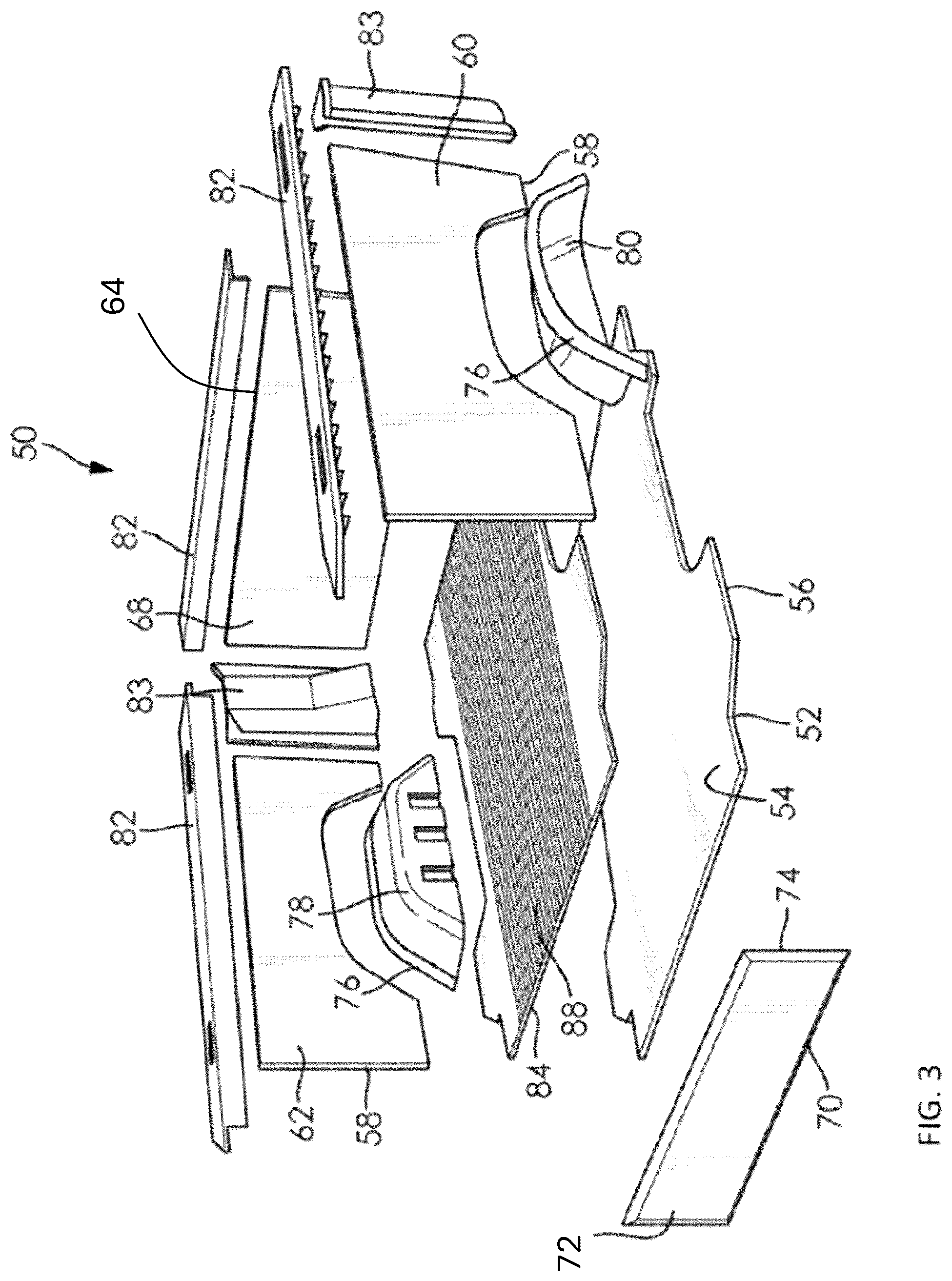 Patent US12304184 Figure 3 – Composite material vehicle cargo compartment construct