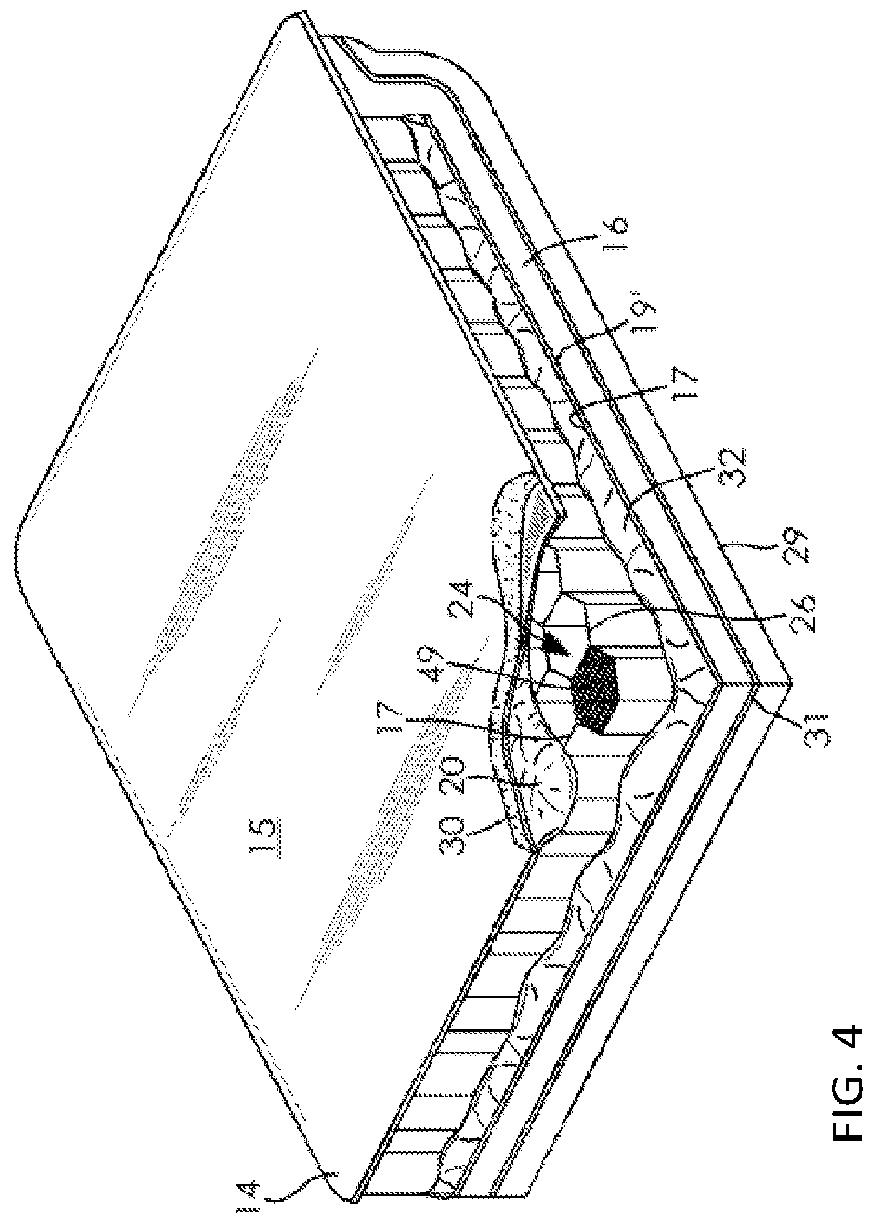 Patent US12304184 Figure 4 – Composite material vehicle cargo compartment construct