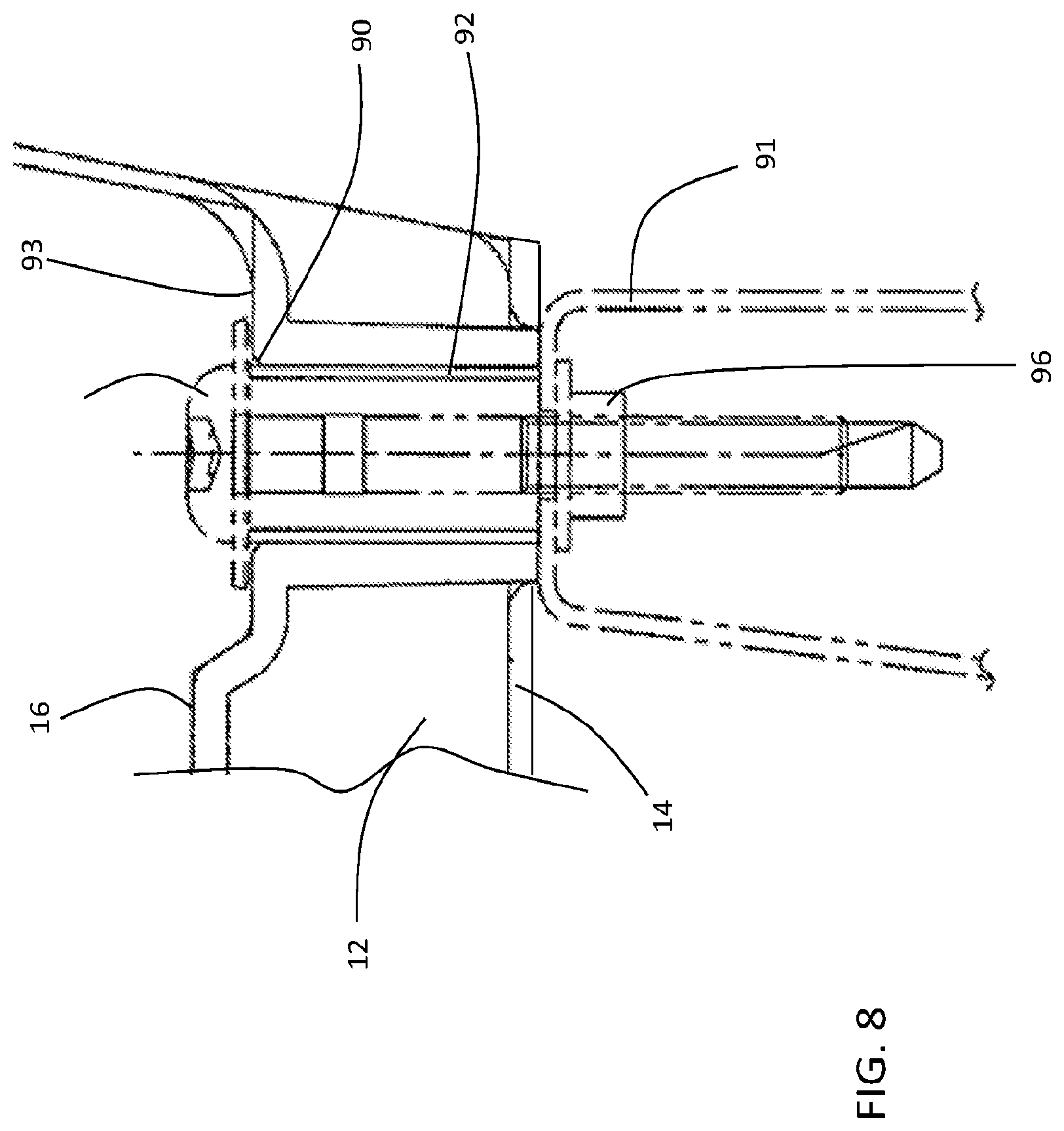 Patent US12304184 Figure 8 – Composite material vehicle cargo compartment construct