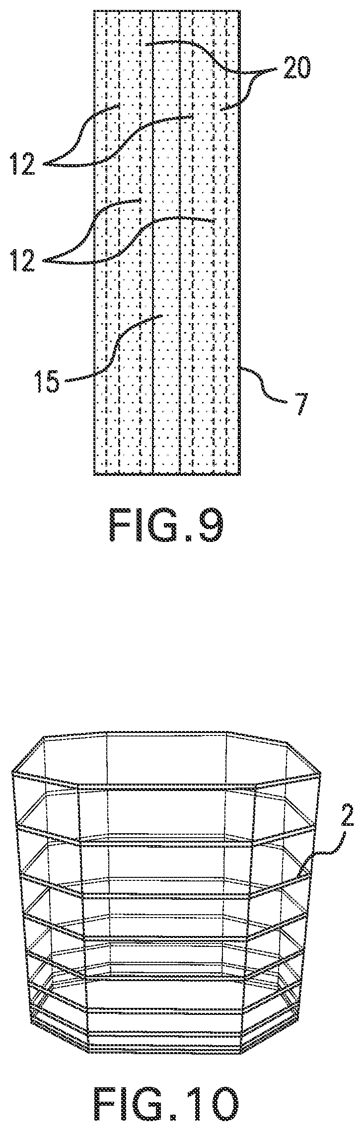Patent US12304185 Figure 5 – Repulpable, recyclable, compostable and biodegradable reinforcement elements and paper reinforced tapes, and containers including the same