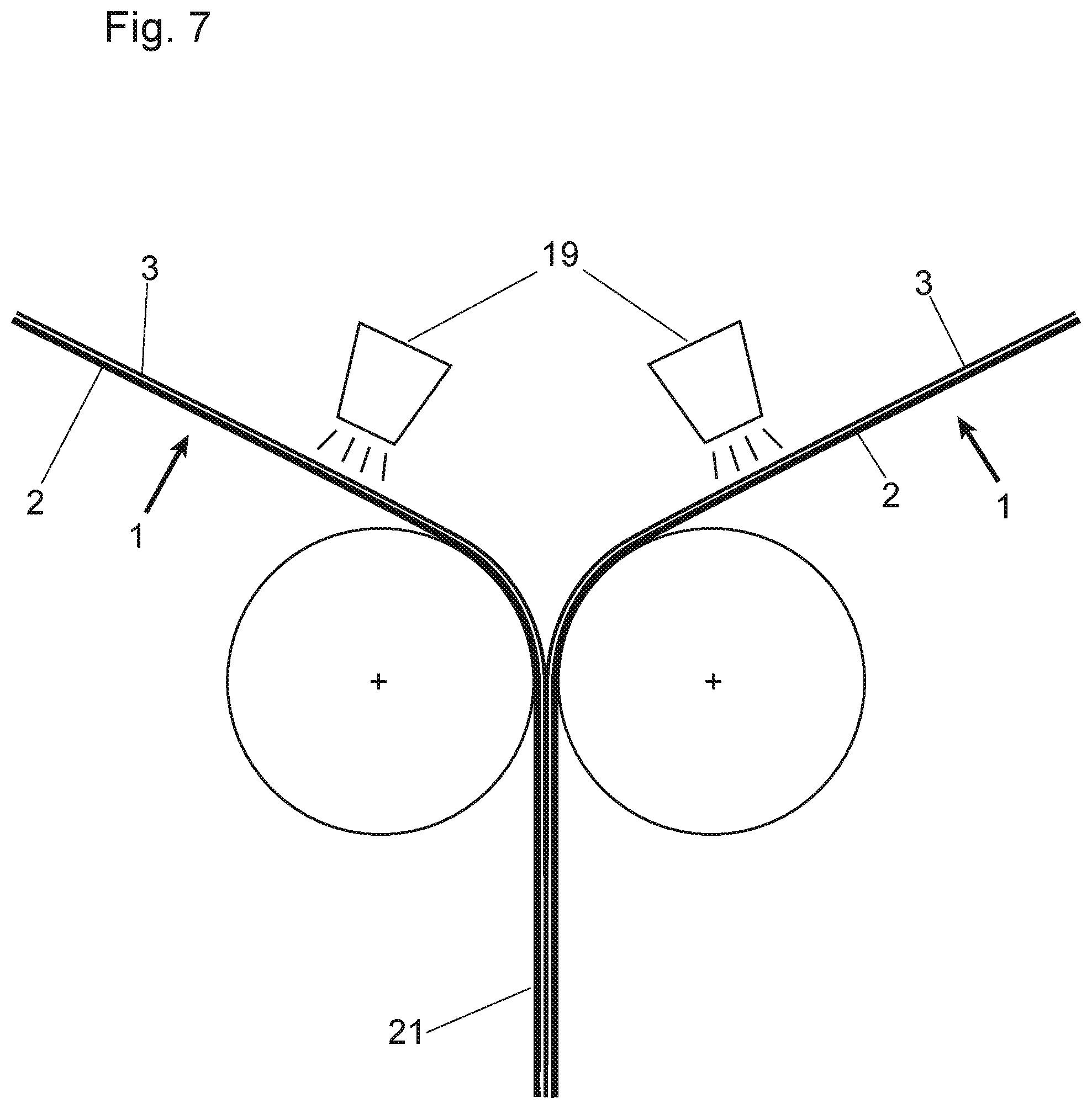 Patent US12304187 Figure 7 – Method for producing an elastic laminate, and laminate obtainable according to said method
