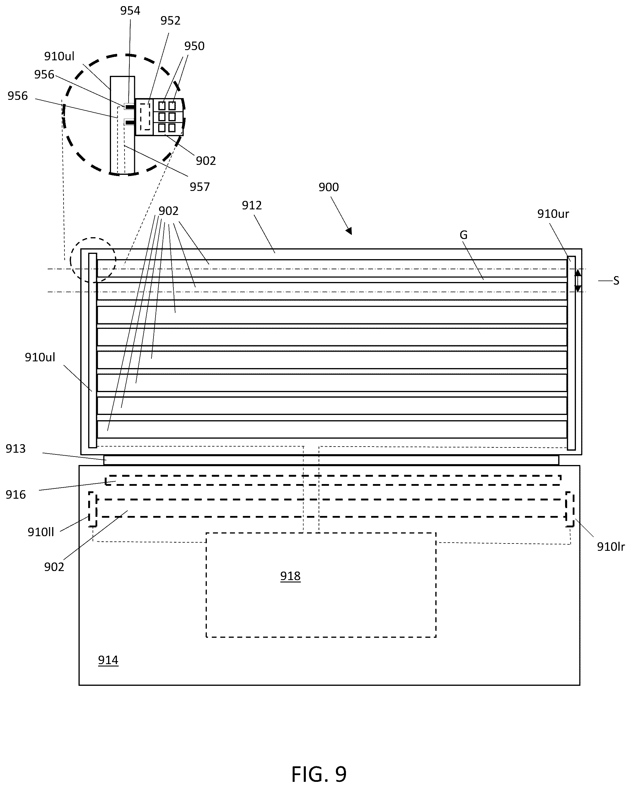 Patent US12304190 Figure 7 – UV LED radiation sources for use in photopolymer exposure
