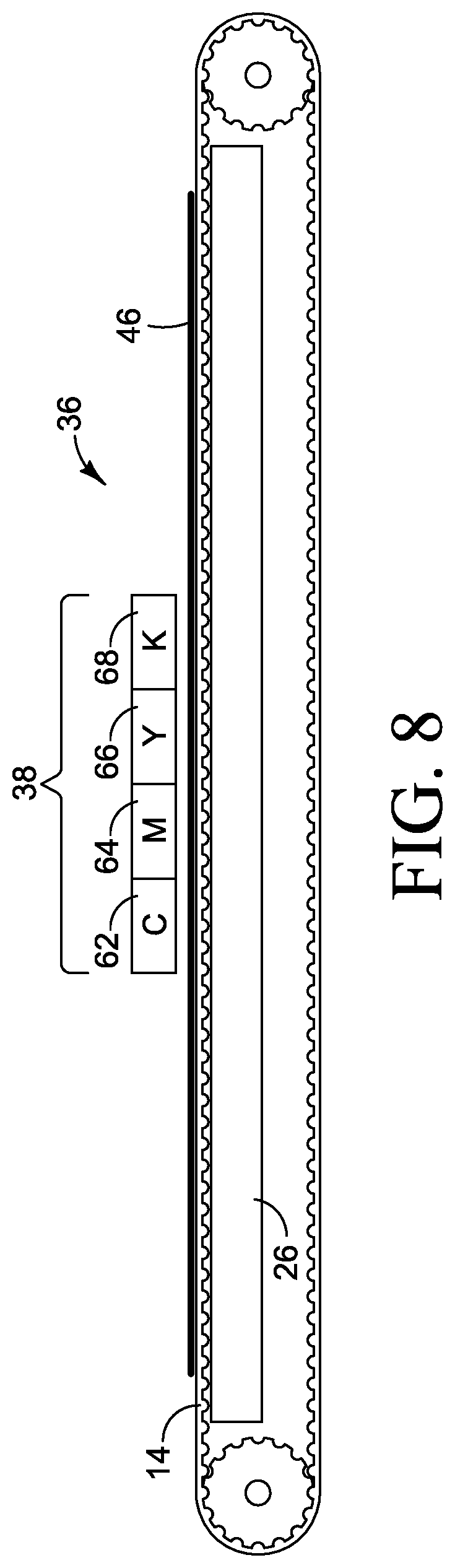 Patent US12304194 Figure 5 – Print zone driver for a printer conveyor belt