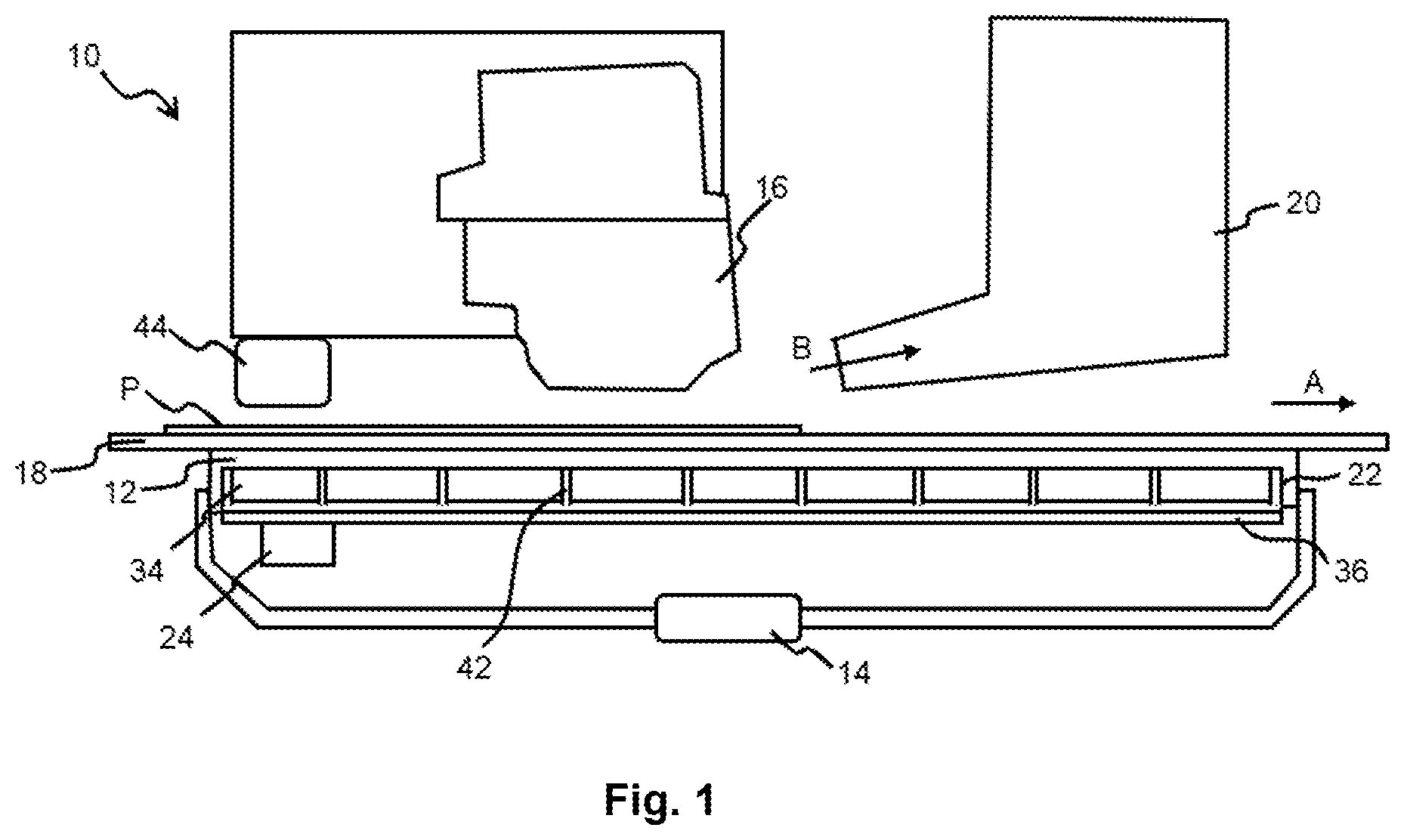 Patent US12304196 Figure 1 – Platen vacuum control