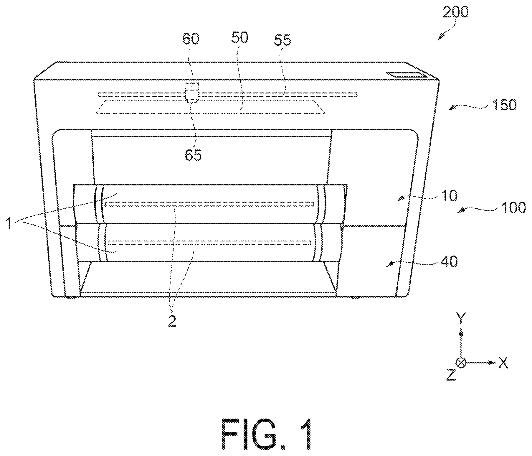Patent US12304199 Figure 1 – Supply device for roll medium and recording device