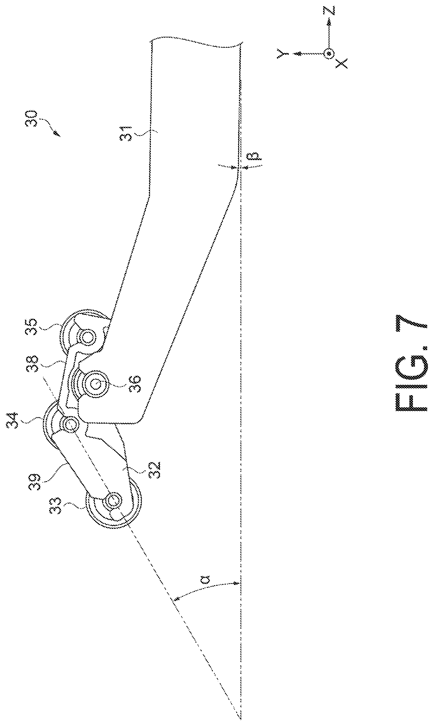 Patent US12304199 Figure 7 – Supply device for roll medium and recording device