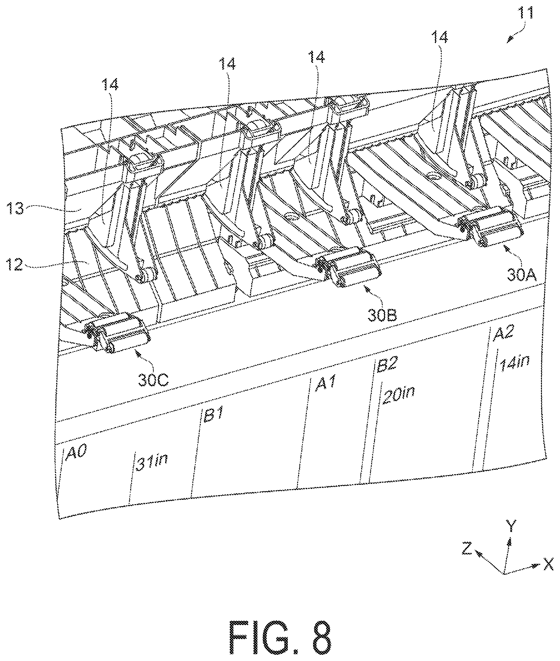 Patent US12304199 Figure 8 – Supply device for roll medium and recording device