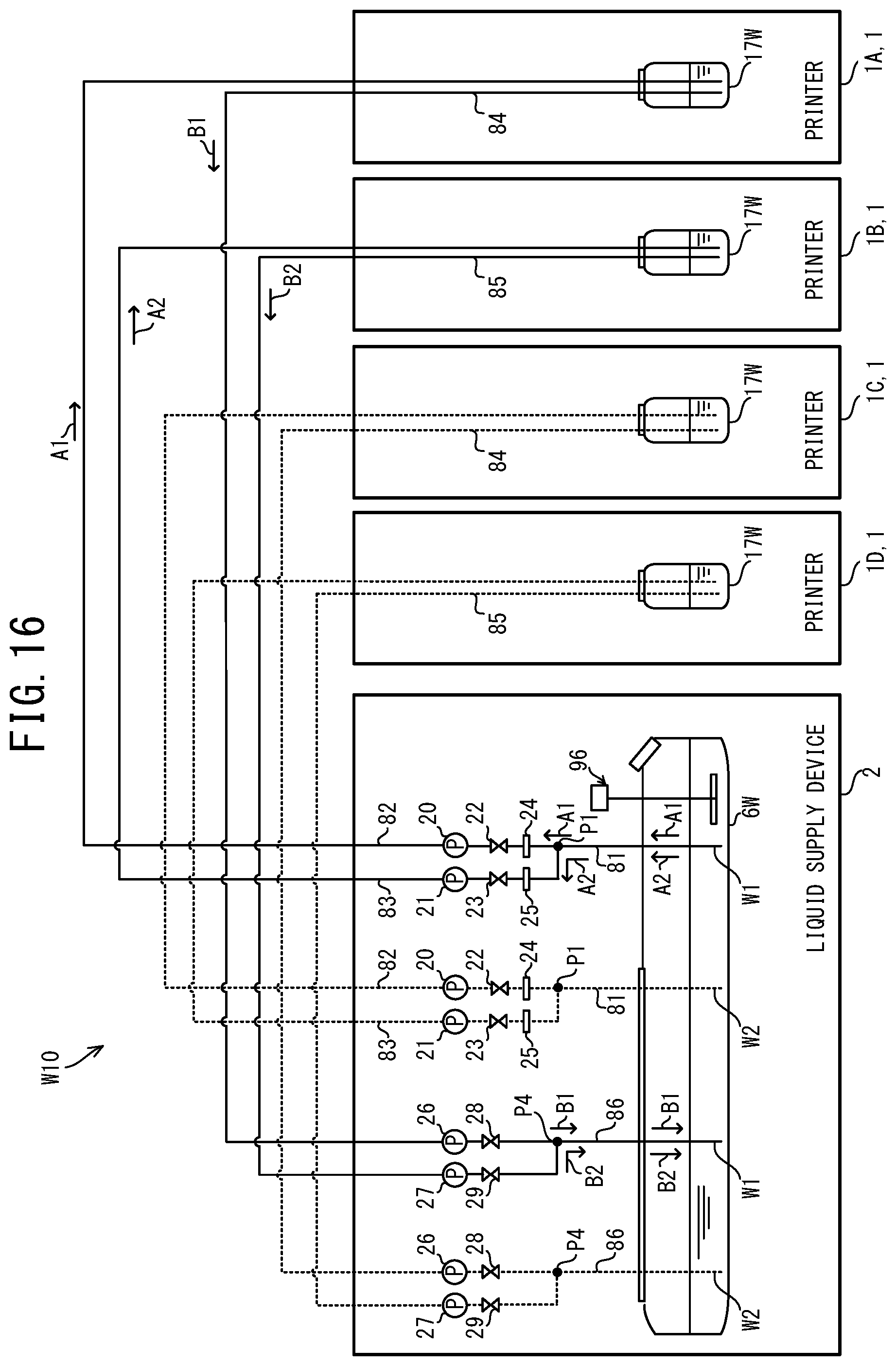 Patent US12304219 Figure 16 – Liquid supply system, control method, non-transitory computer-readable medium storing computer-readable instructions, and liquid supply device