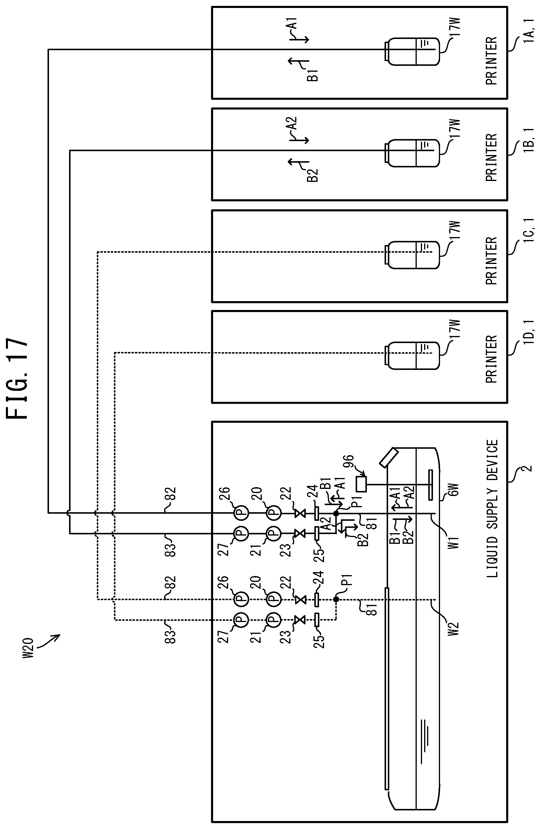 Patent US12304219 Figure 17 – Liquid supply system, control method, non-transitory computer-readable medium storing computer-readable instructions, and liquid supply device