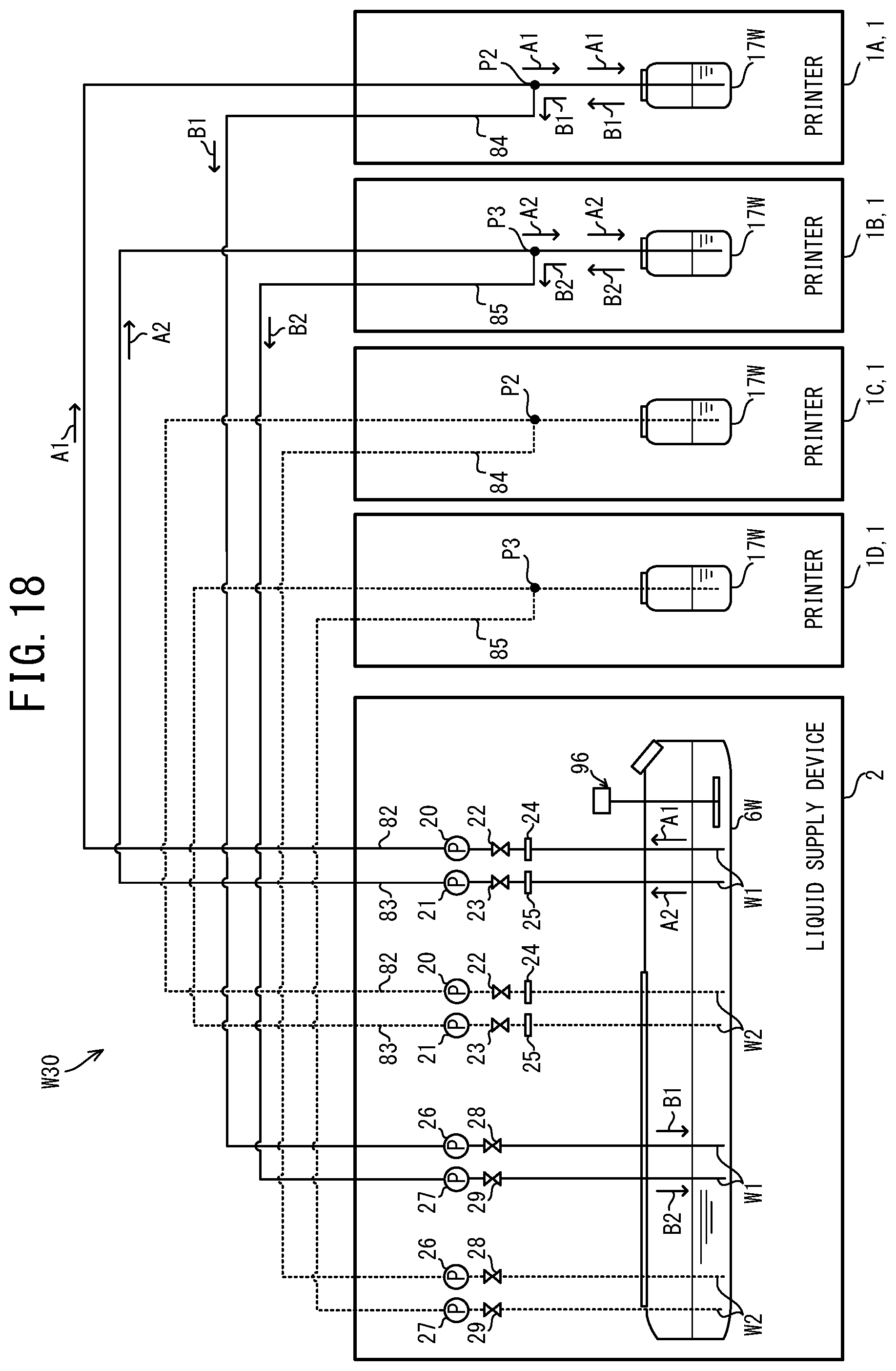 Patent US12304219 Figure 18 – Liquid supply system, control method, non-transitory computer-readable medium storing computer-readable instructions, and liquid supply device