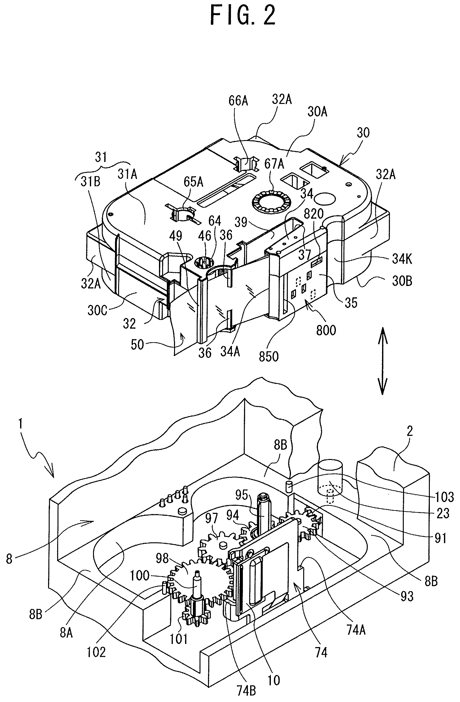 Patent US12304229 Figure 2 – Tape cassette
