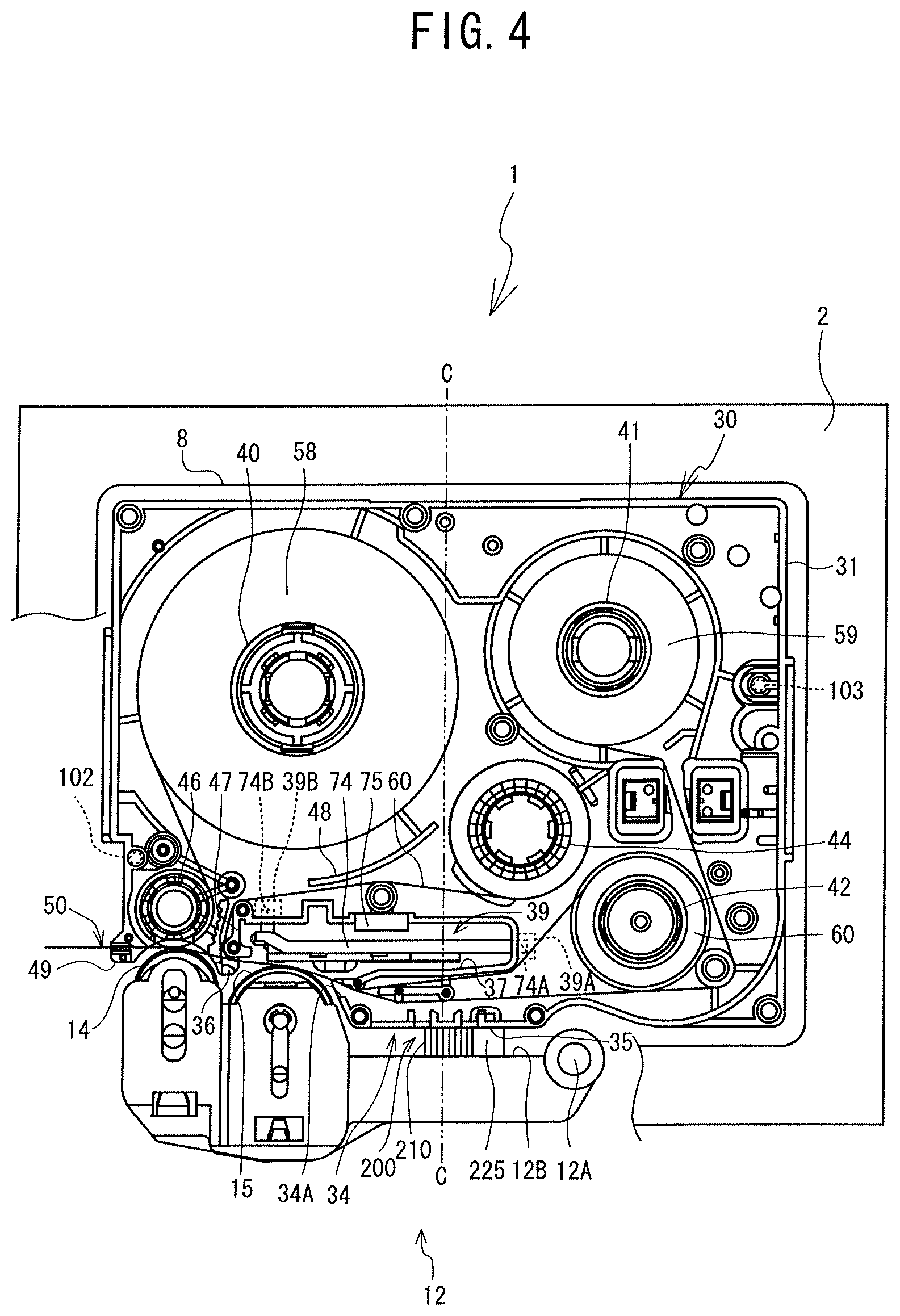 Patent US12304229 Figure 4 – Tape cassette