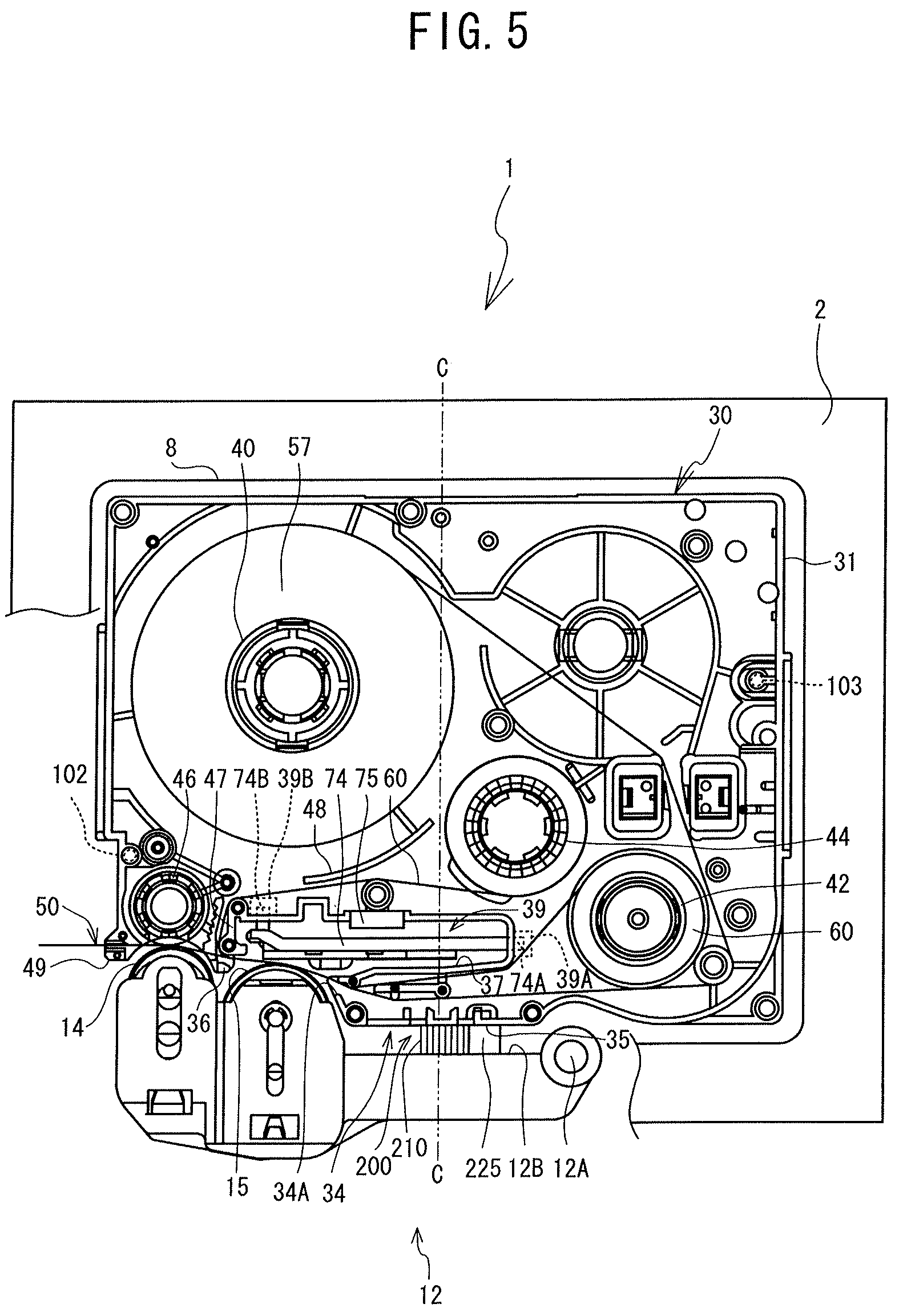 Patent US12304229 Figure 5 – Tape cassette
