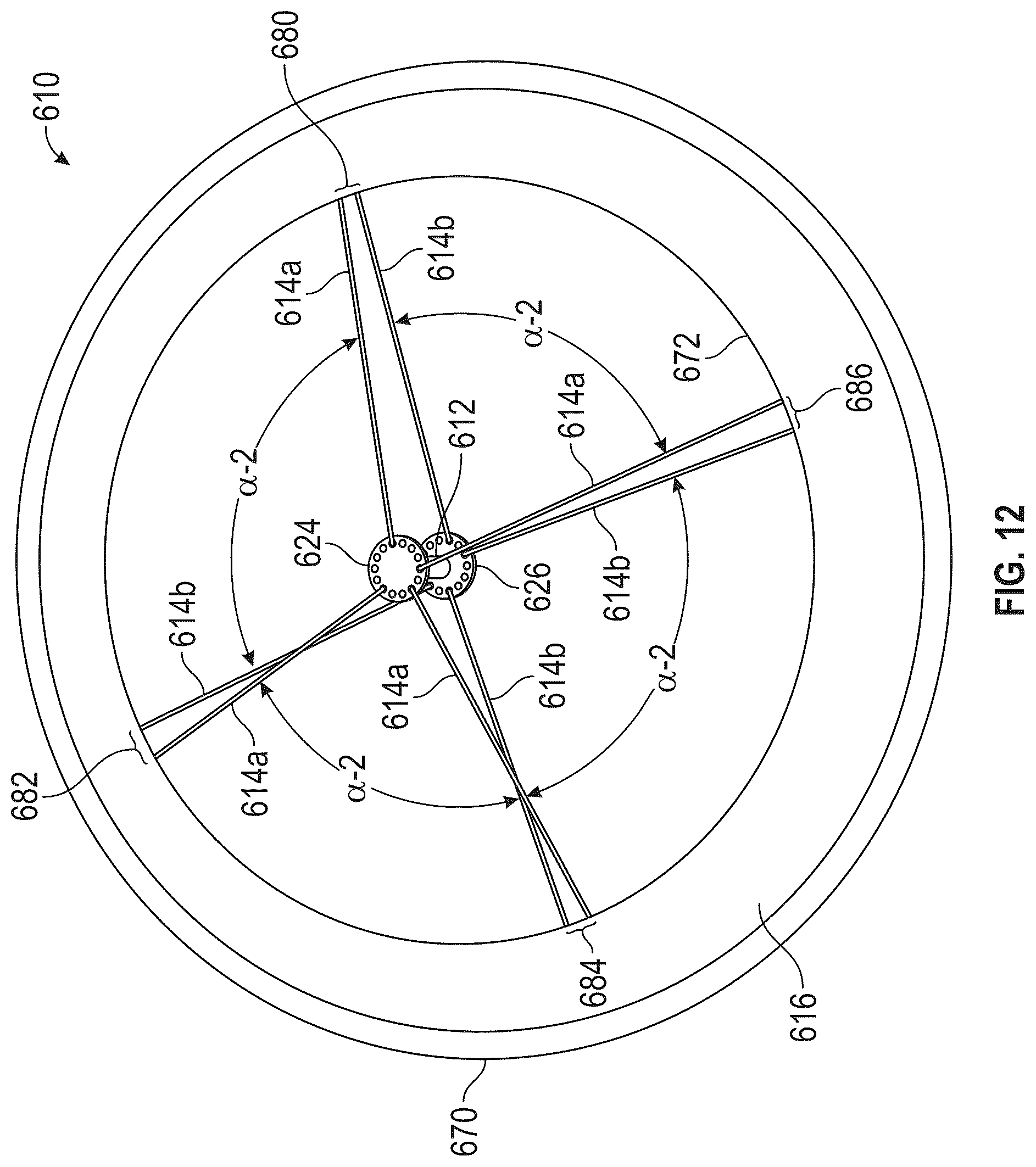 Patent US12304236 Figure 11 – Bicycle hub and spoke arrangement