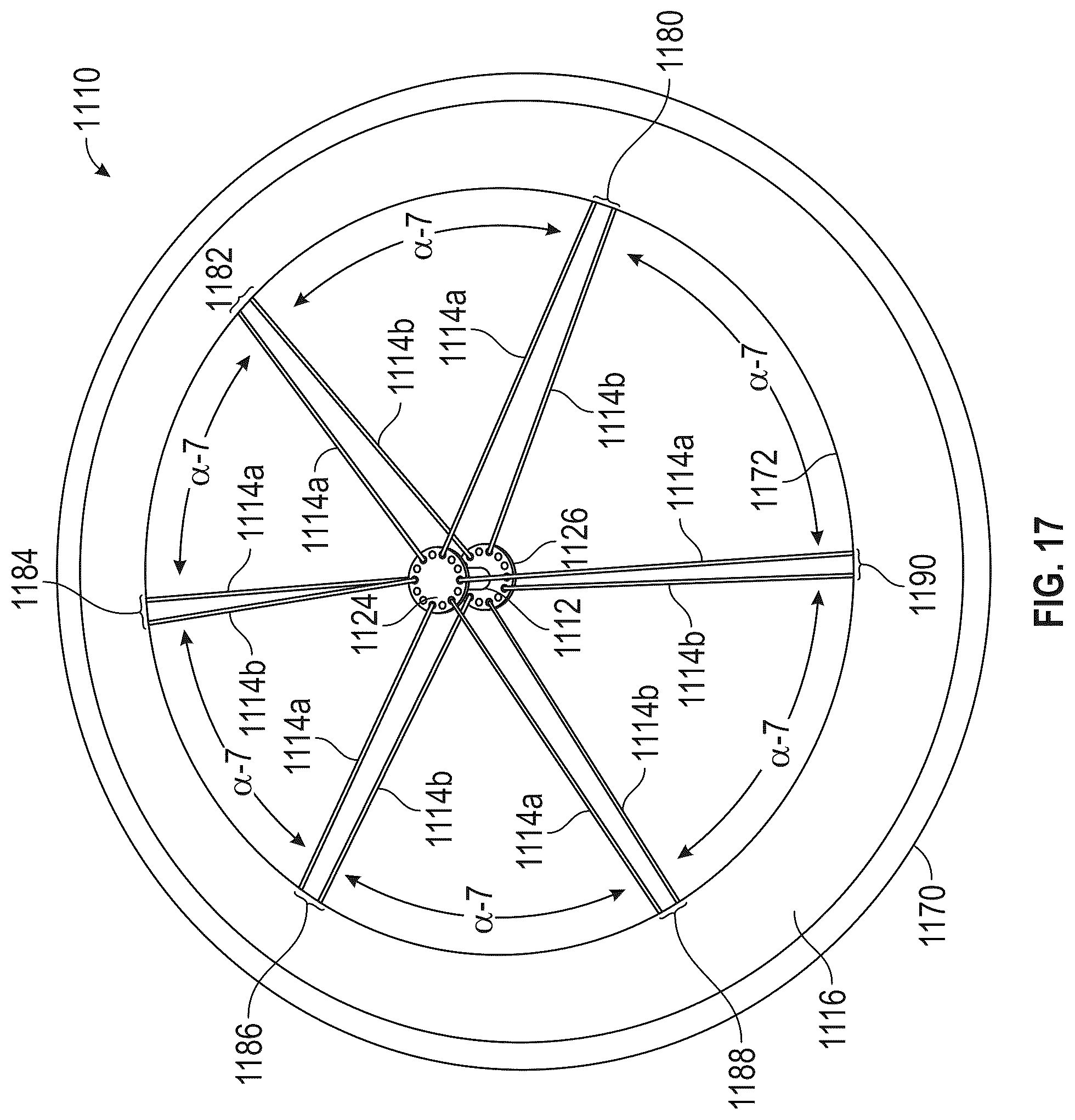 Patent US12304236 Figure 16 – Bicycle hub and spoke arrangement