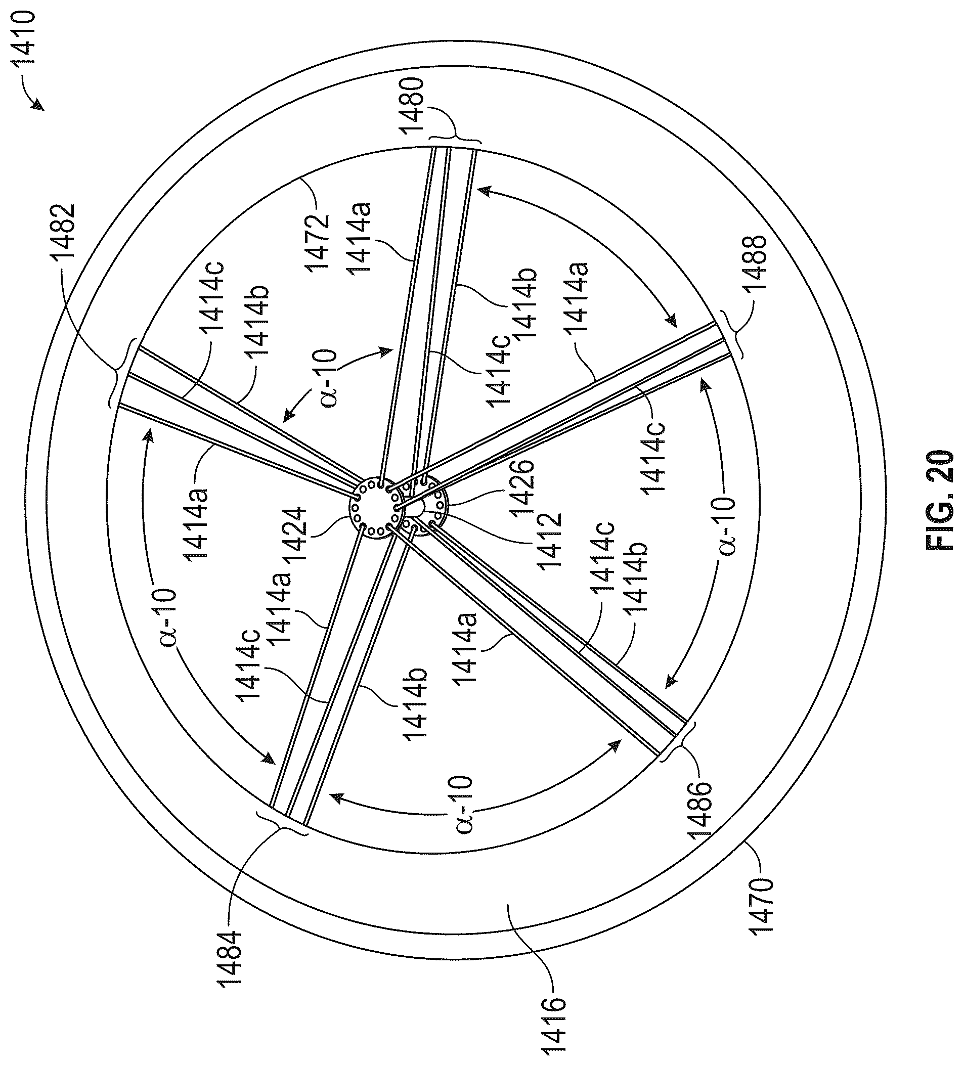 Patent US12304236 Figure 19 – Bicycle hub and spoke arrangement