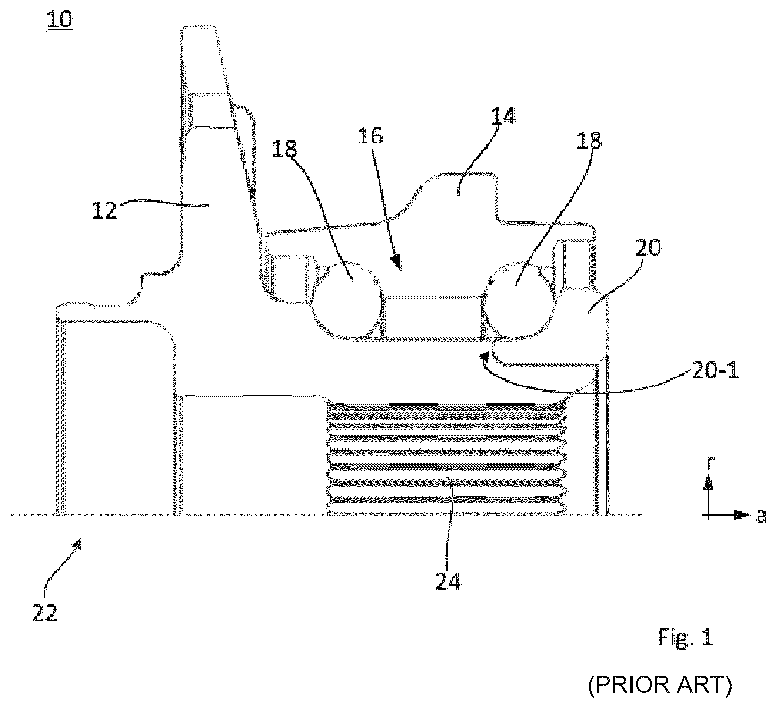 Patent US12304237 Figure 1 – Wheel bearing unit for a motor vehicle and motor vehicle
