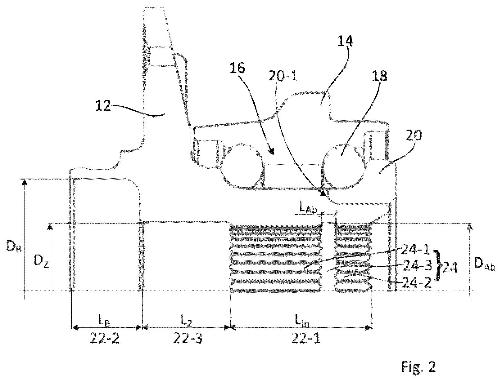 Patent US12304237 Figure 2 – Wheel bearing unit for a motor vehicle and motor vehicle