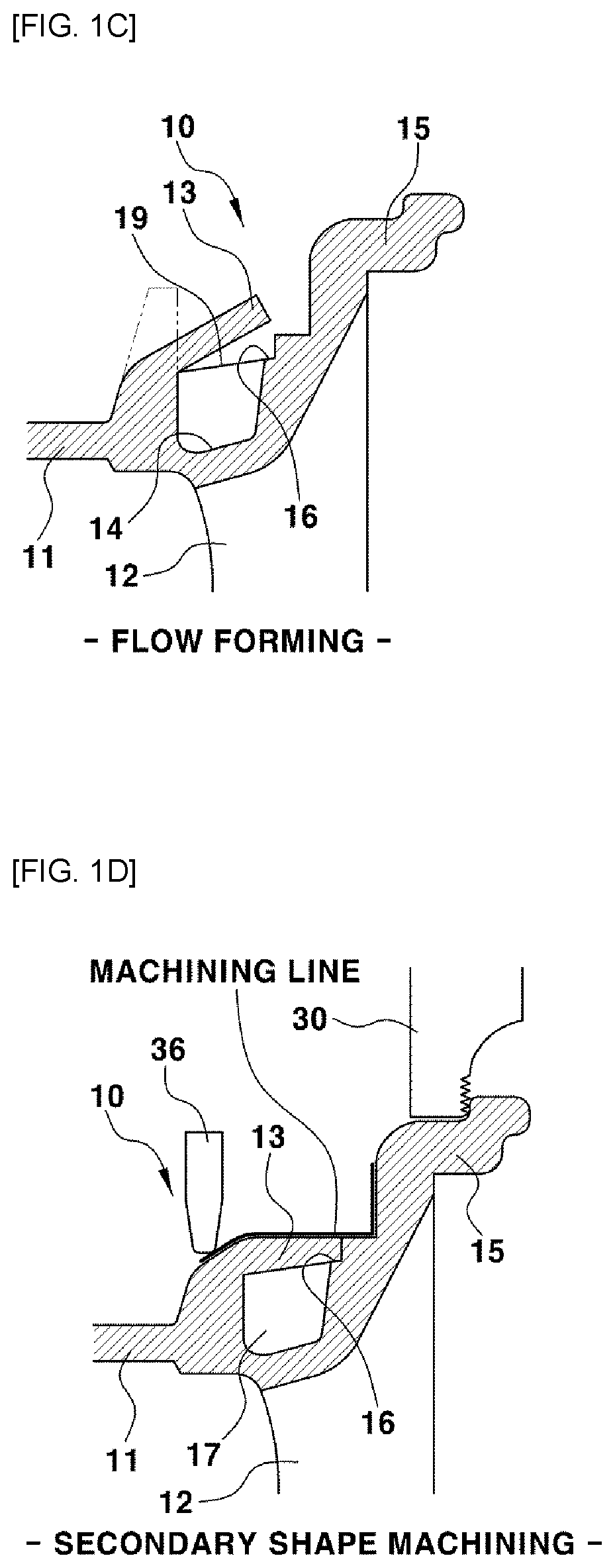 Patent US12304239 Figure 2 – Vehicle wheel having adjustable insert neck and method for manufacturing the same