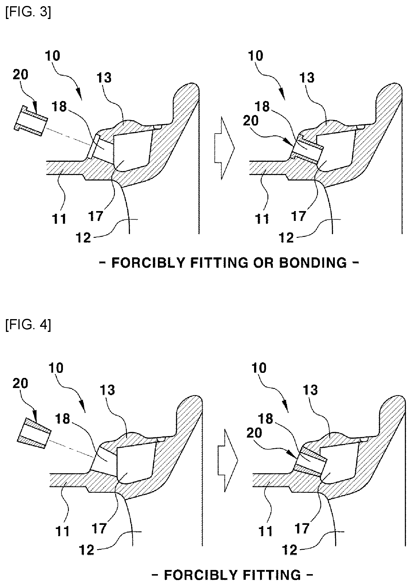 Patent US12304239 Figure 5 – Vehicle wheel having adjustable insert neck and method for manufacturing the same