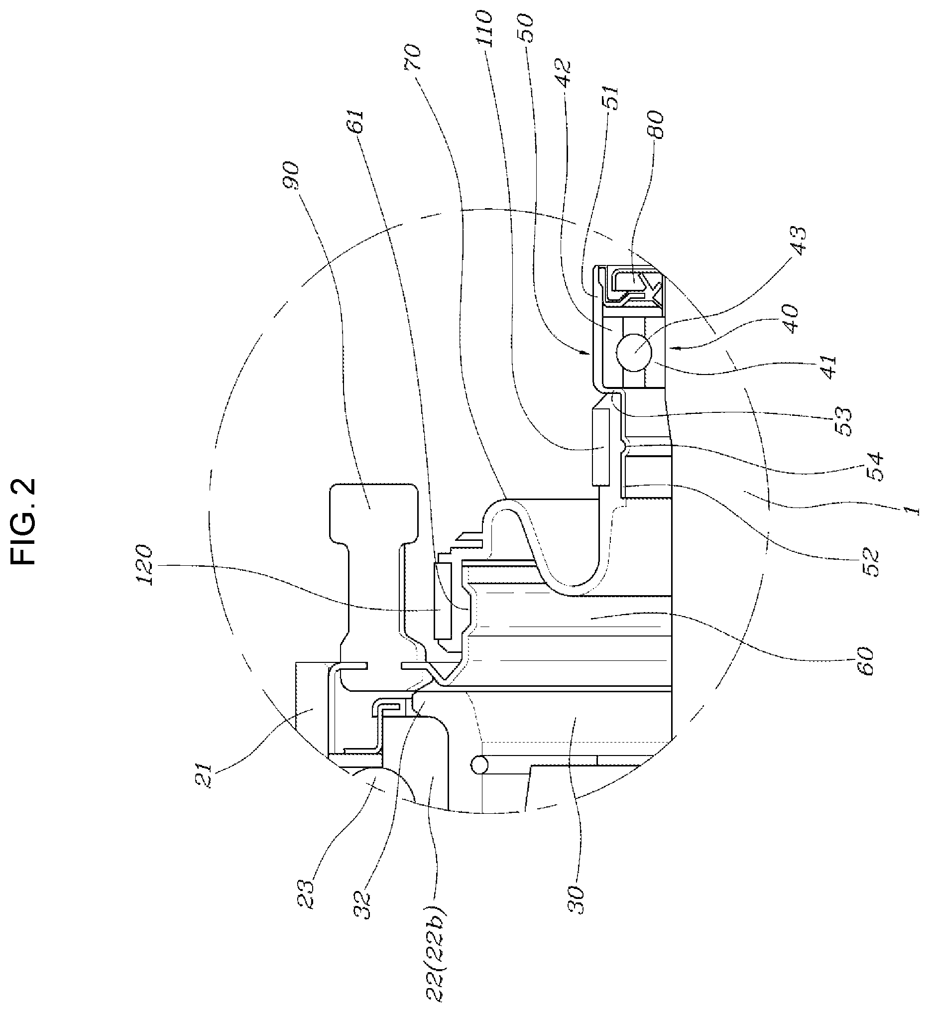 Patent US12304240 Figure 2 – Hub built-in type drive axle