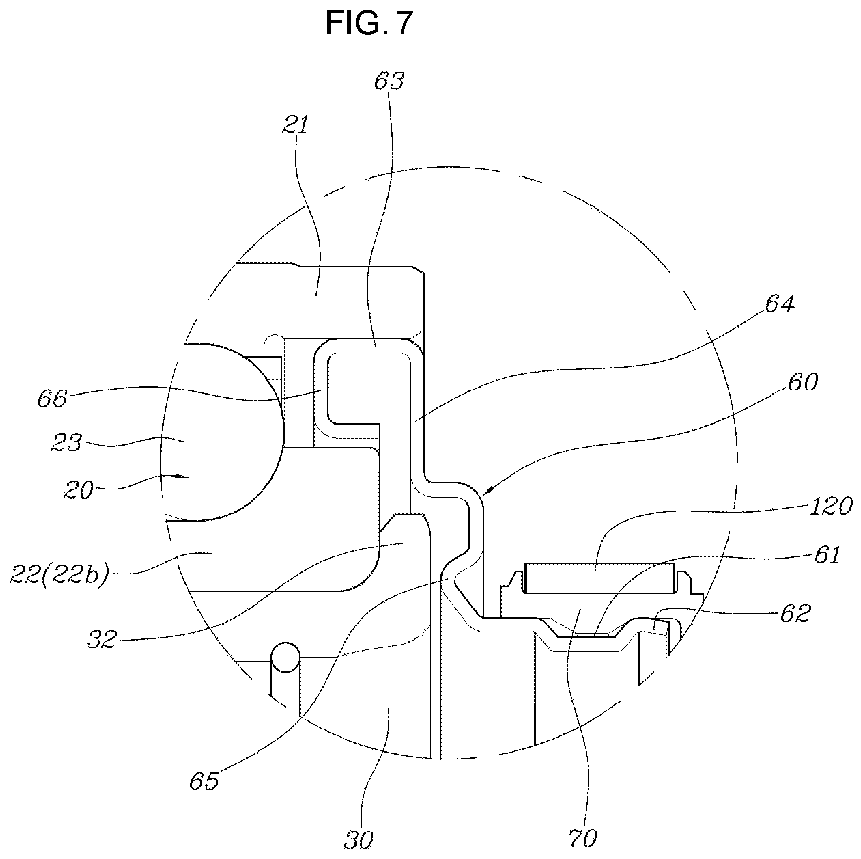 Patent US12304240 Figure 7 – Hub built-in type drive axle