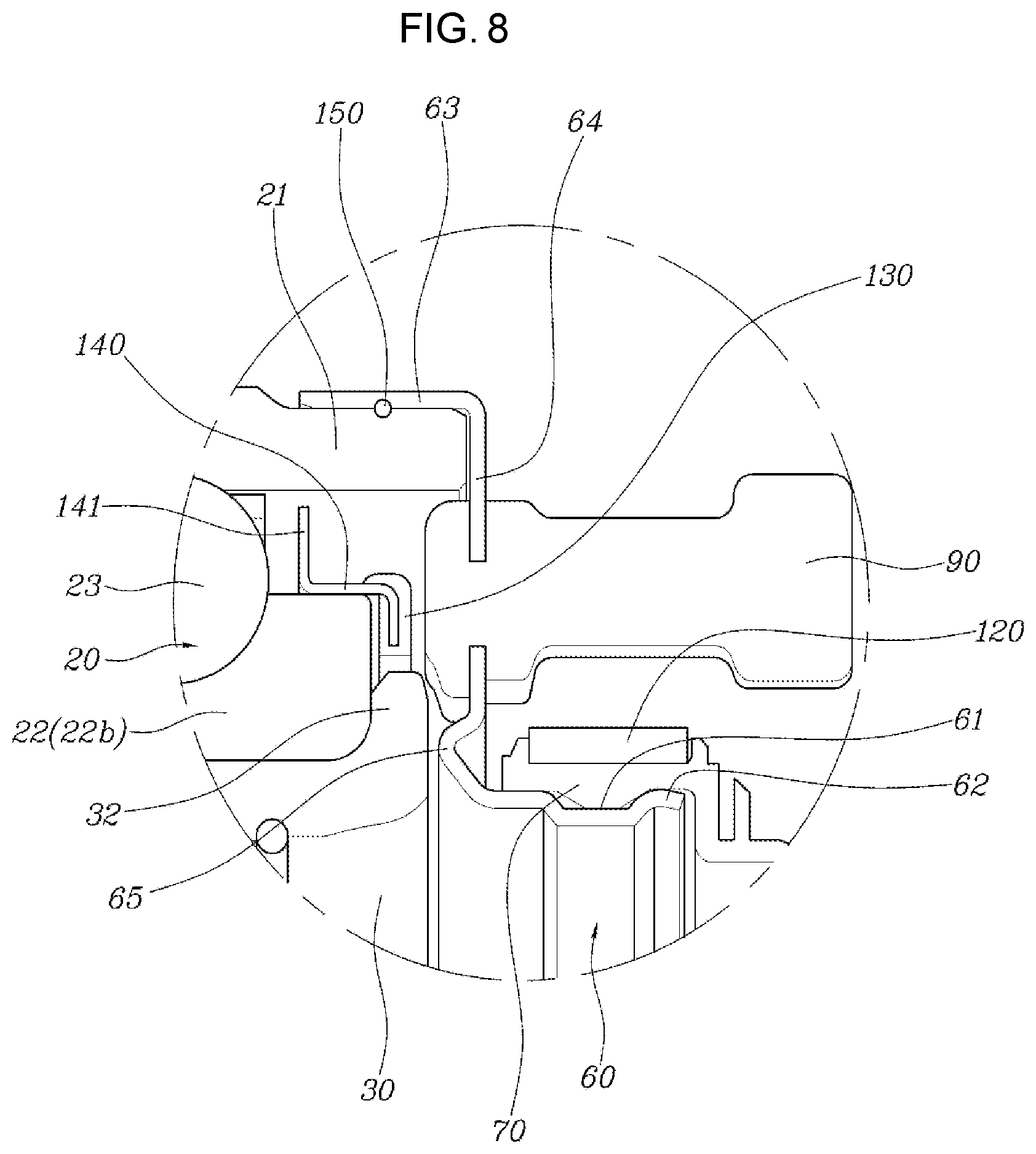 Patent US12304240 Figure 8 – Hub built-in type drive axle
