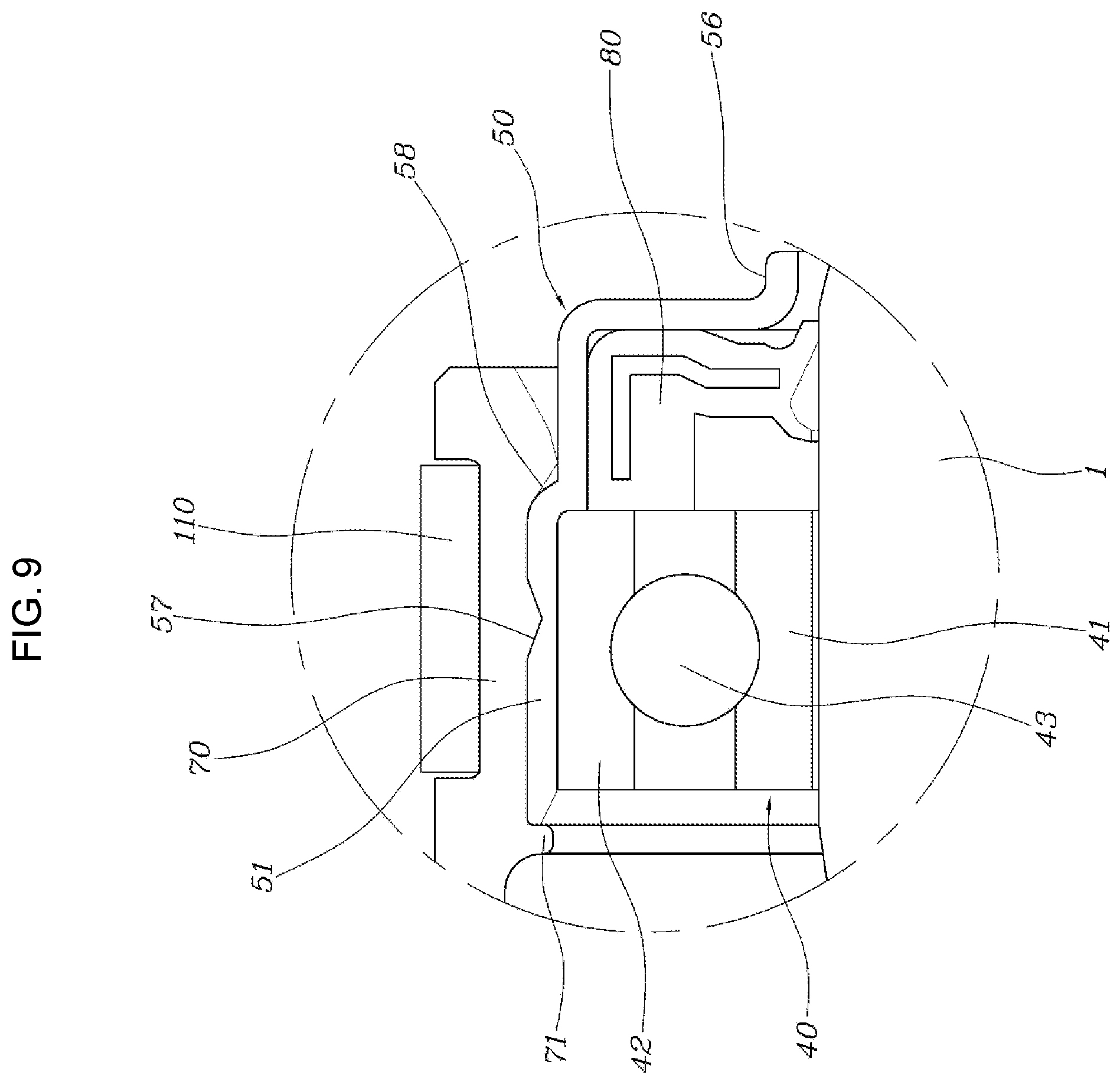 Patent US12304240 Figure 9 – Hub built-in type drive axle